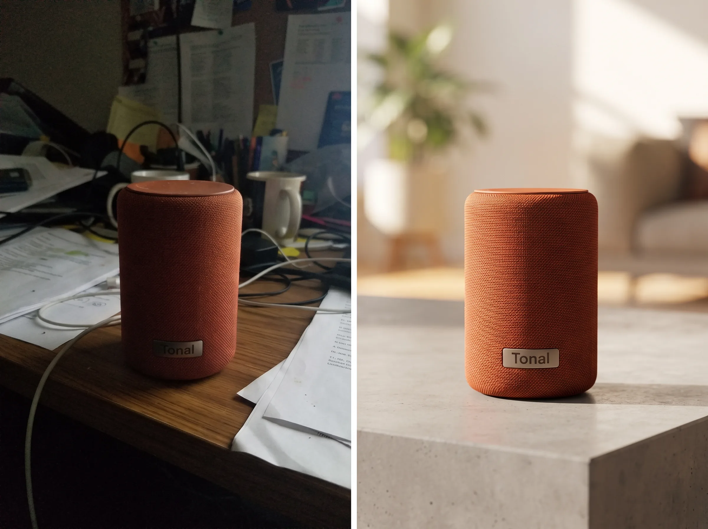 Before and after transformation of a product photo into a polished ad creative for a Google Display ad creative workflow