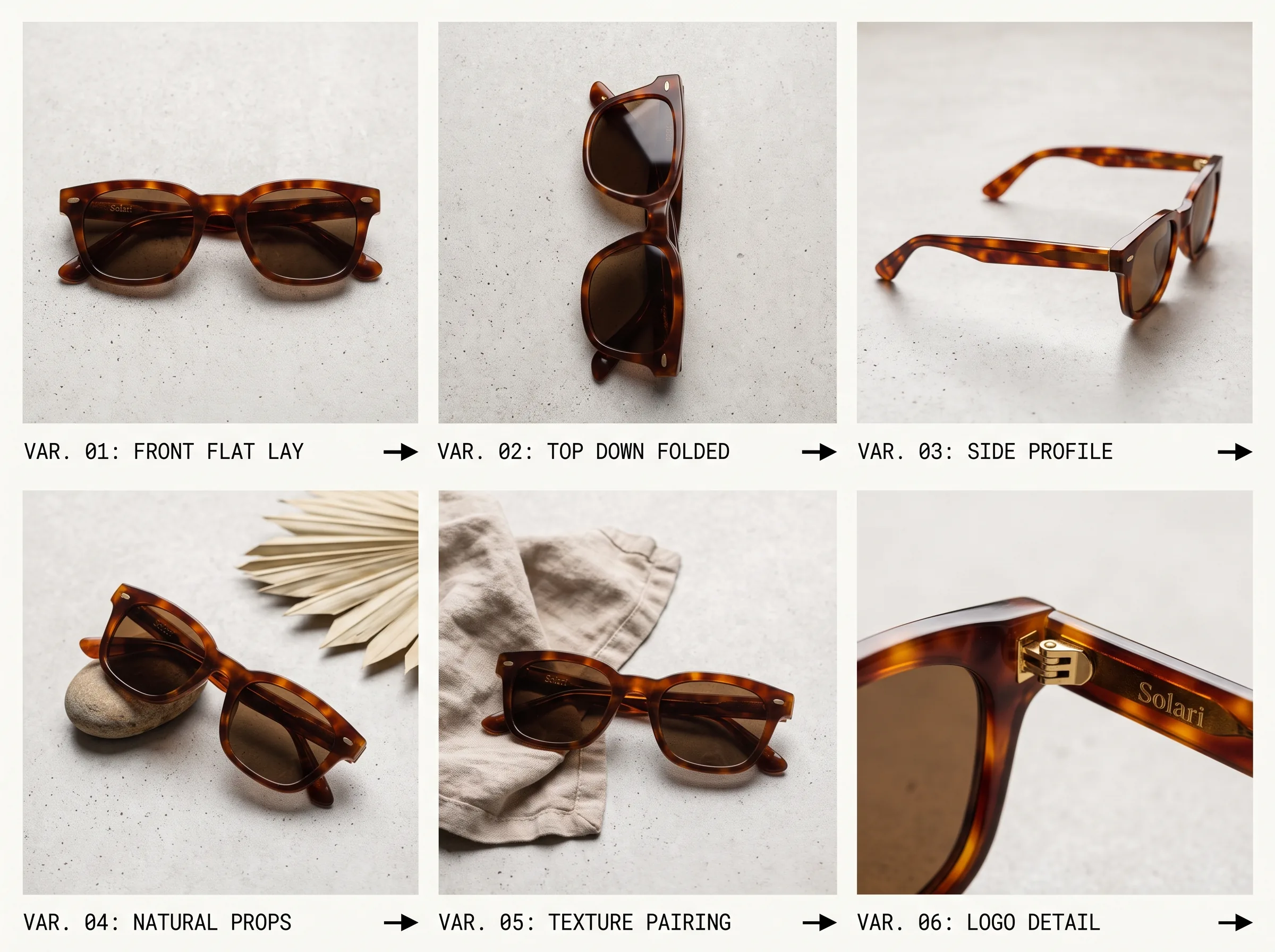 Multiple styled product variations generated for a Pinterest Shopping ad workflow in Scalio