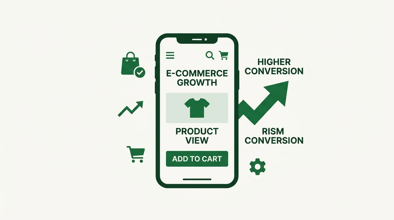 Mobile-optimized AI product images driving higher mobile conversion rates on a smartphone storefront