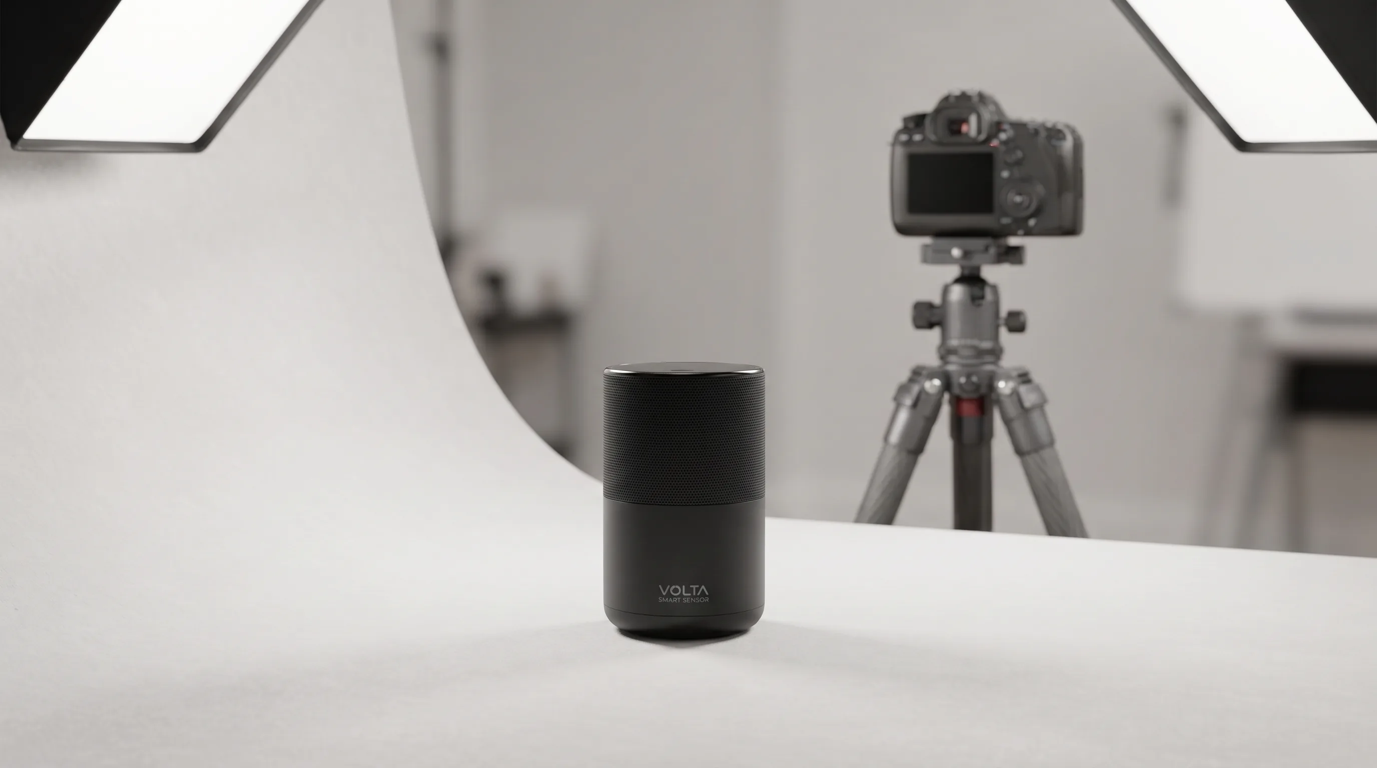 Traditional ecommerce product photography studio setup with softbox lighting and white backdrop