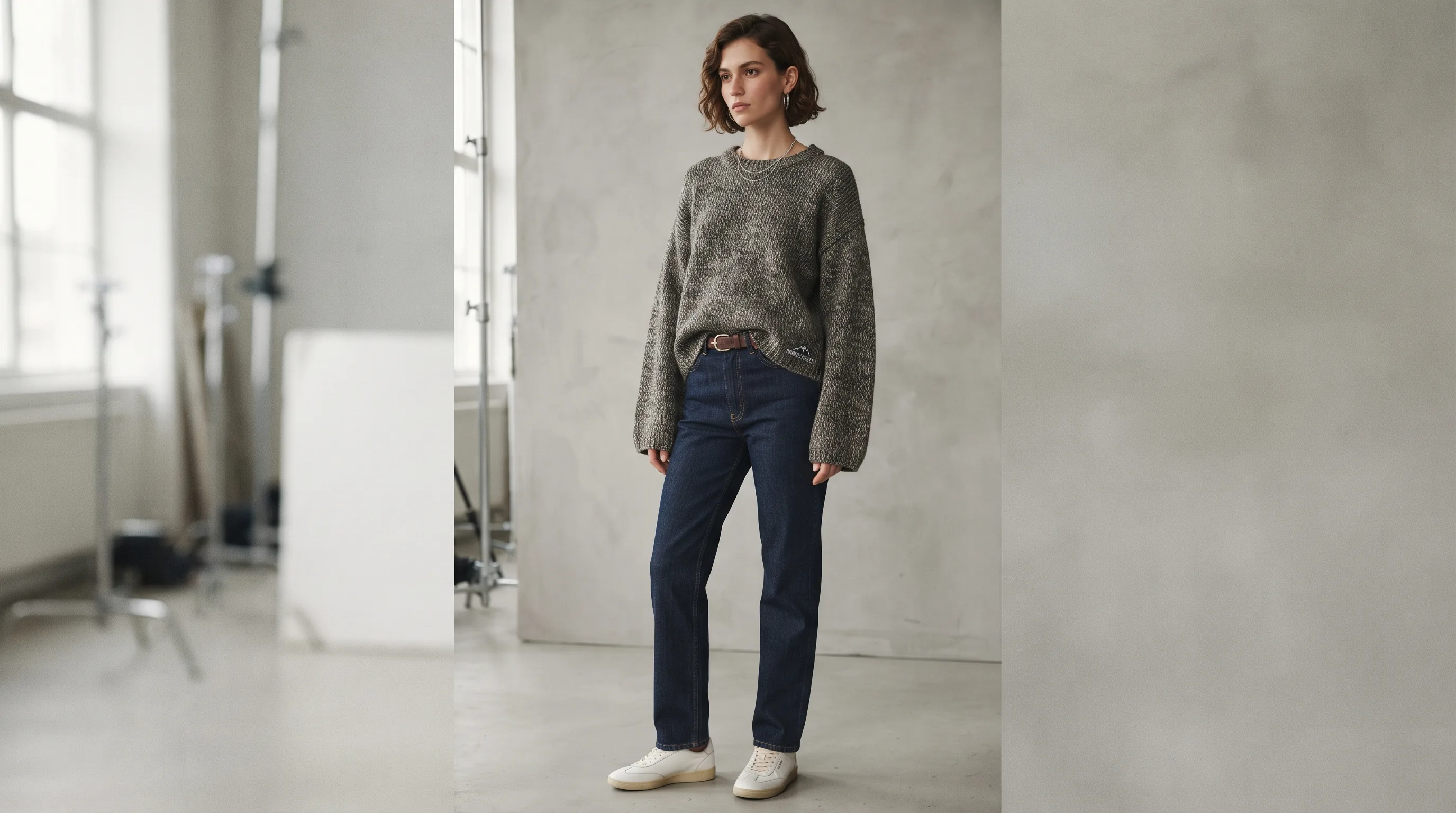 AI fashion model wearing apparel in a studio catalog shot for faster time to market