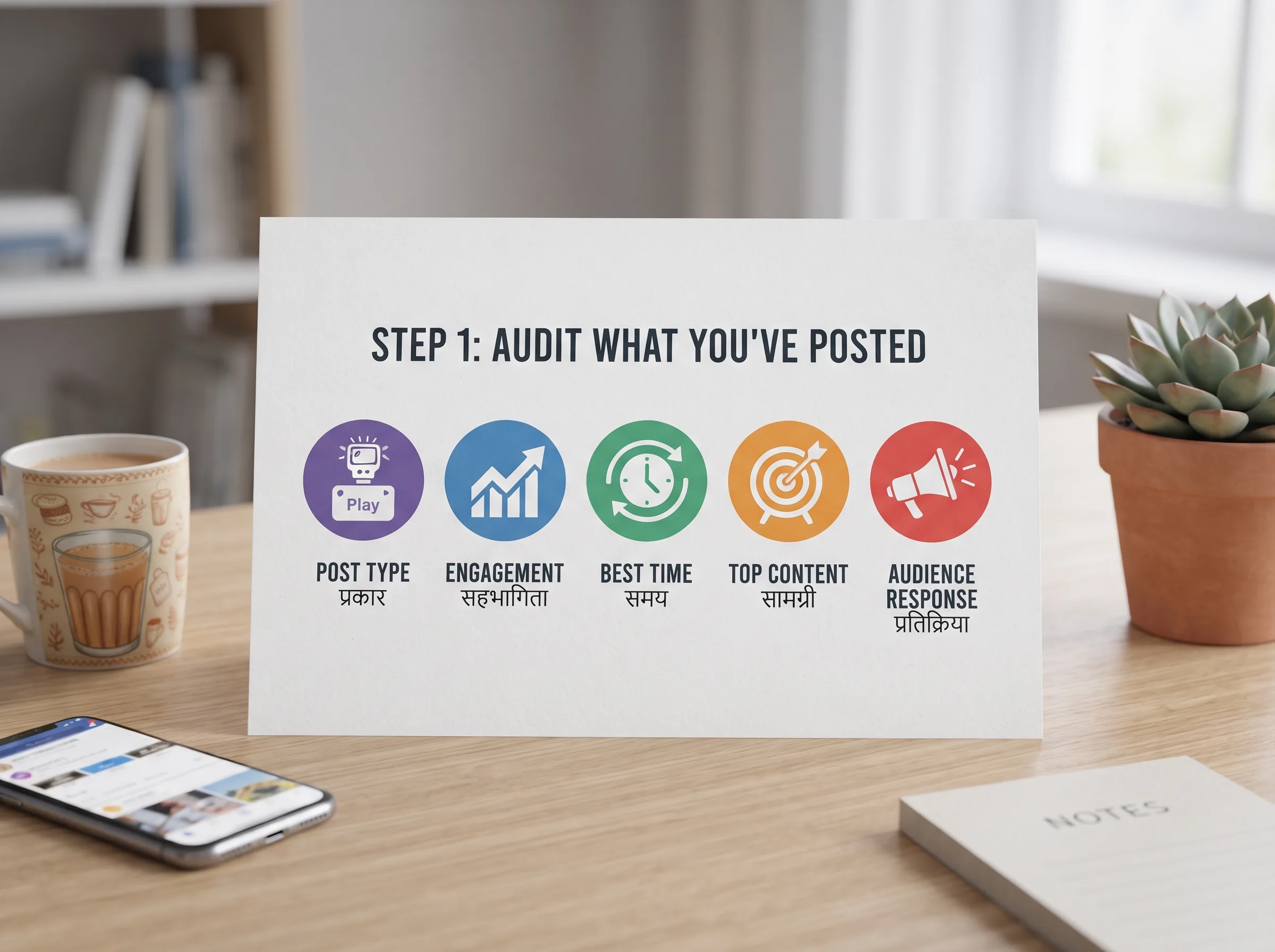 Step 1 of creating a social media calendar: auditing past posts before planning anything new