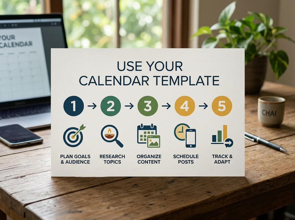 How to actually use this social media calendar template, weekly workflow