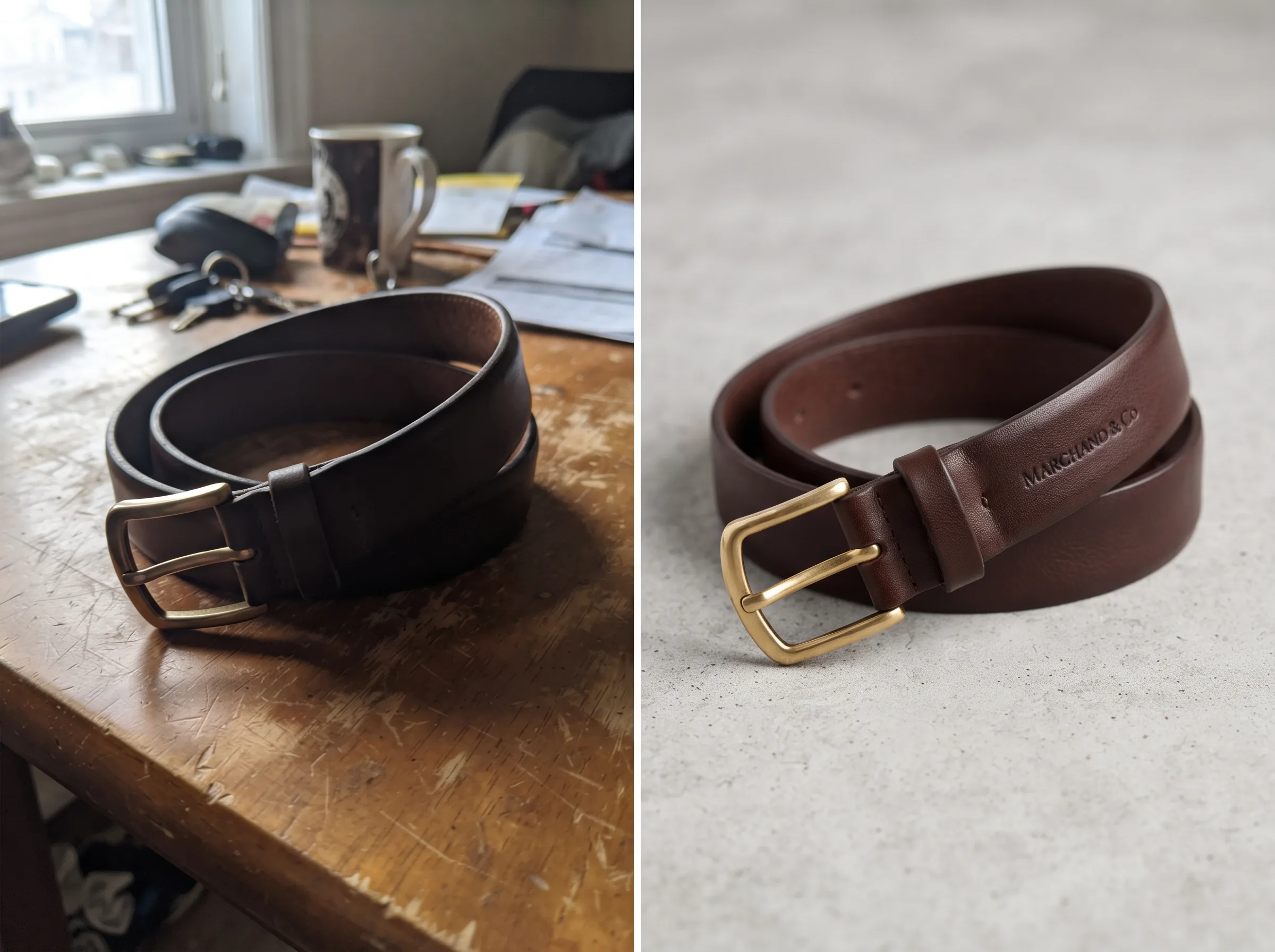 Before and after transformation for fashion accessories