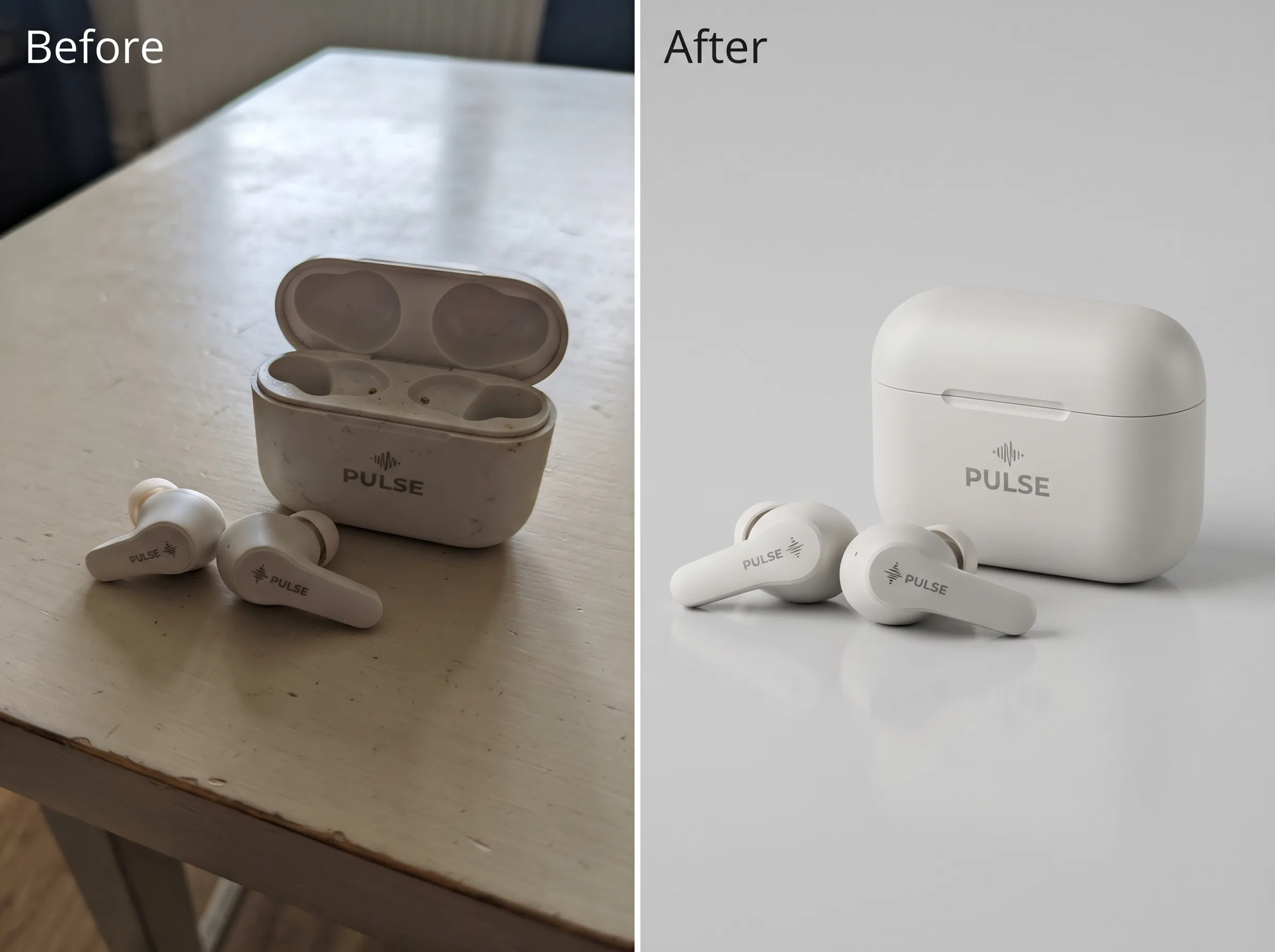 Before and after transformation for an electronics catalog