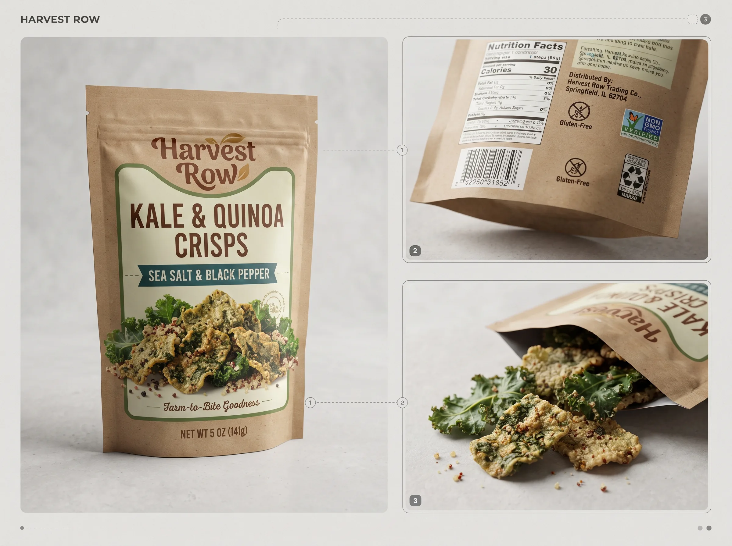 AI-generated workflow visual for an FMCG packaged-goods shot