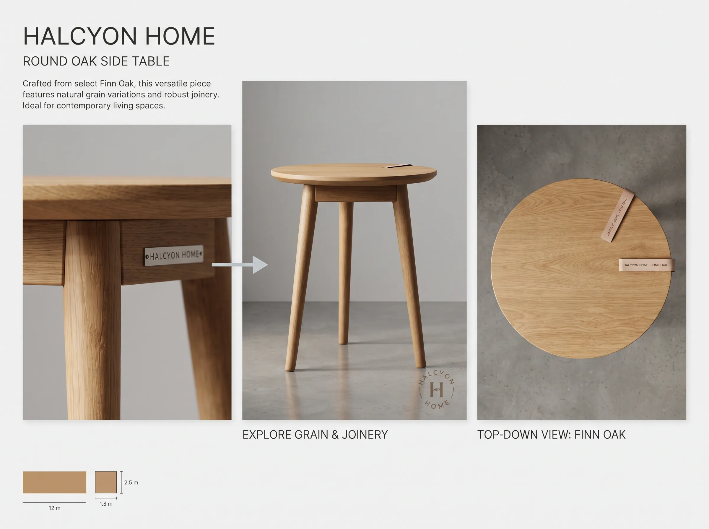 AI-generated workflow visual for a furniture catalog listing