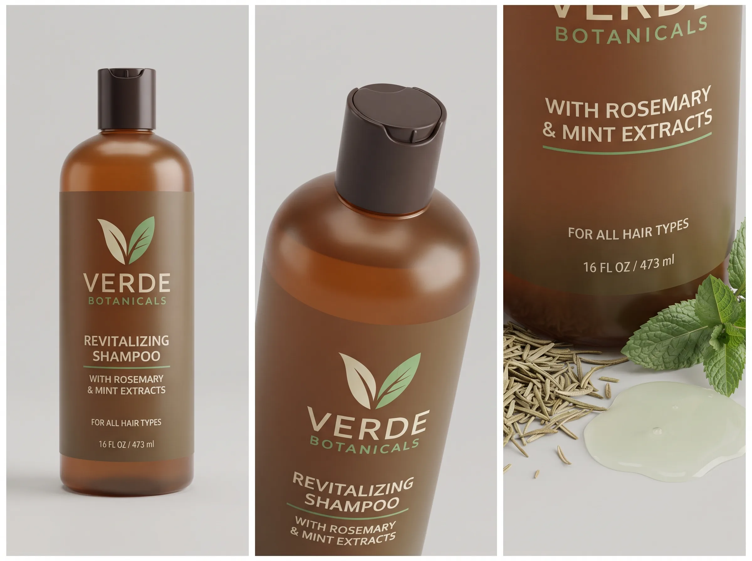 AI-generated workflow visual for a haircare brand listing