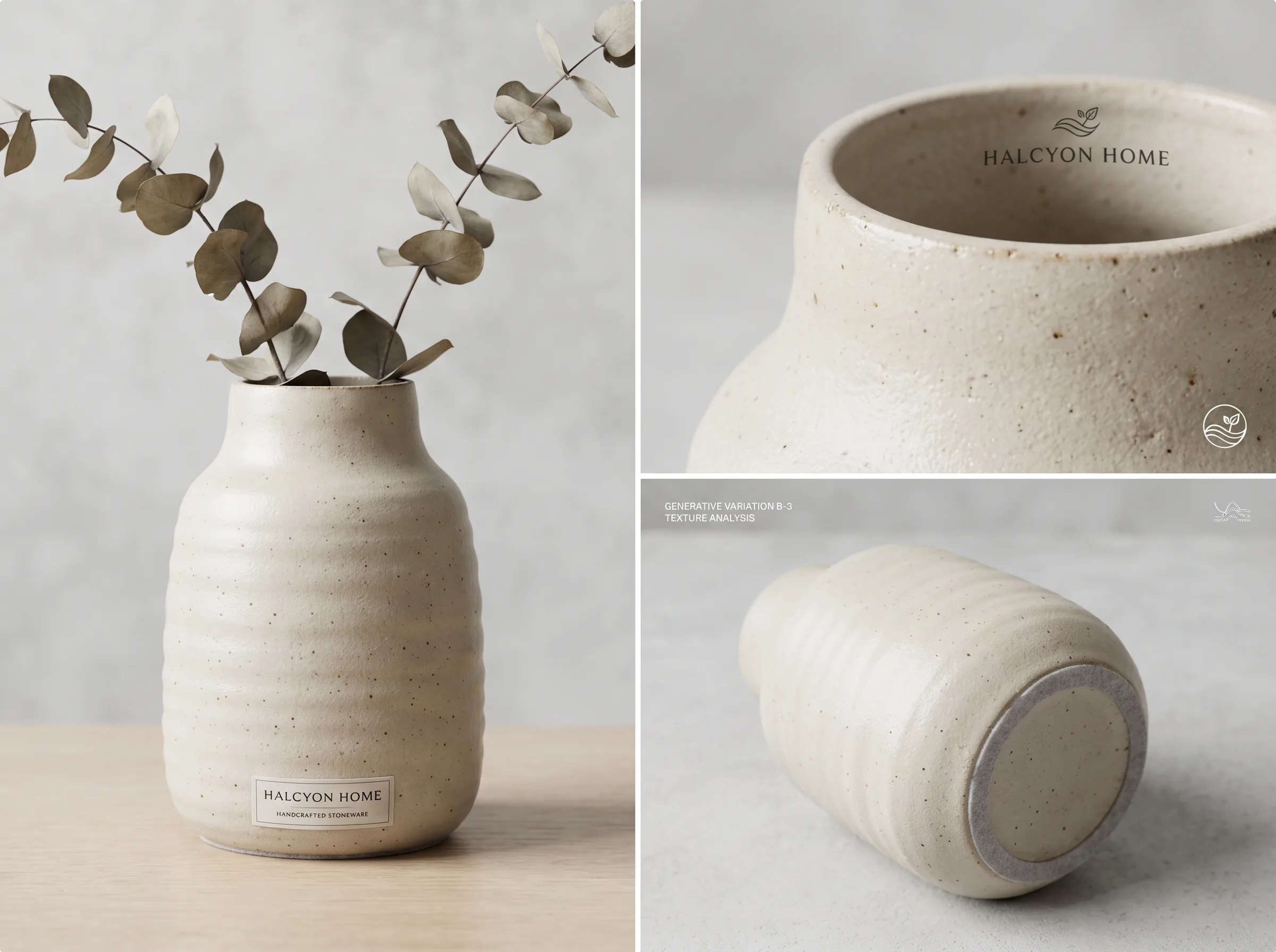 AI-generated workflow visual for a home decor catalog