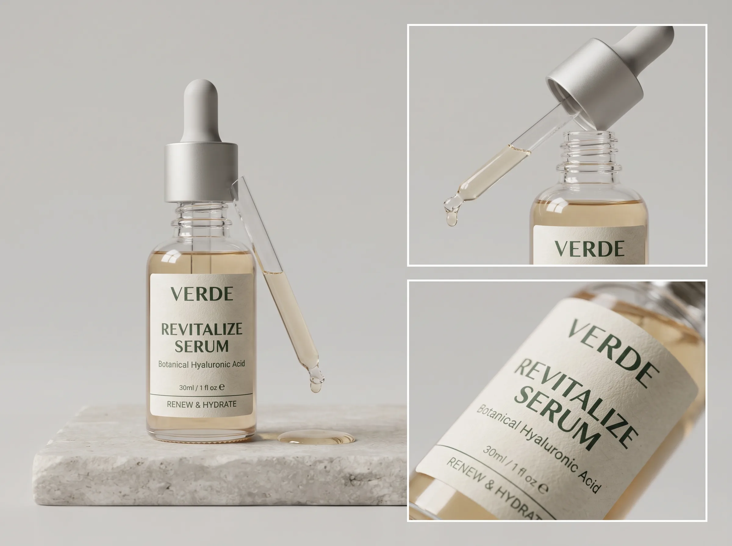 AI-generated workflow visual for a skincare brand listing