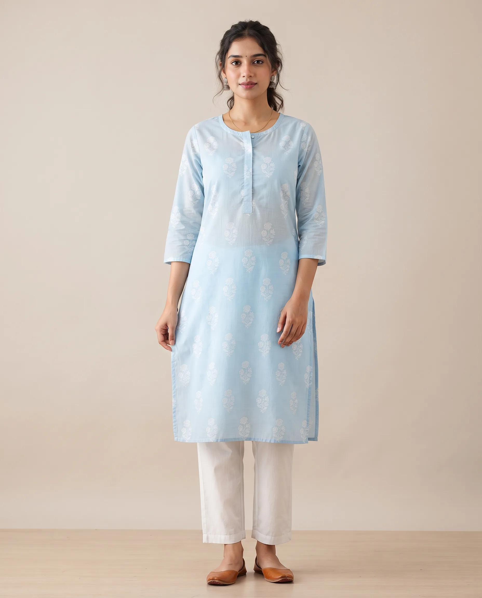 Indian Female Model Kurta Catalog Shot — our own render of this exact prompt