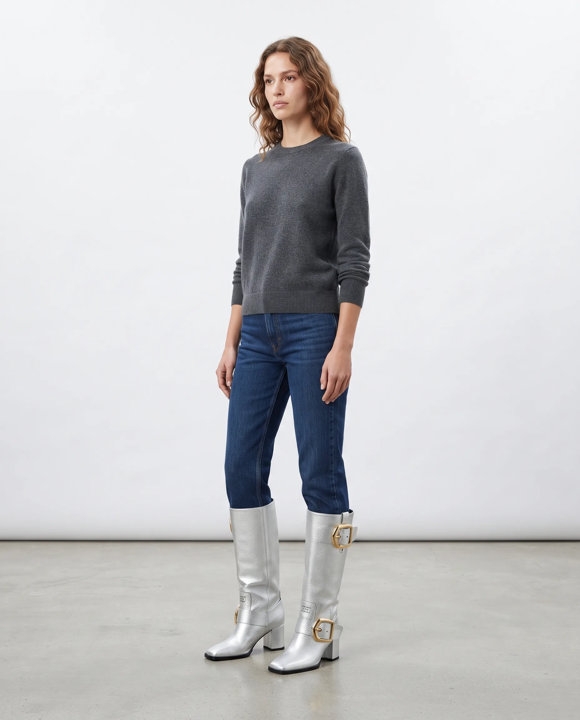 Footwear Full-Body Model Shot — our own render of this exact prompt
