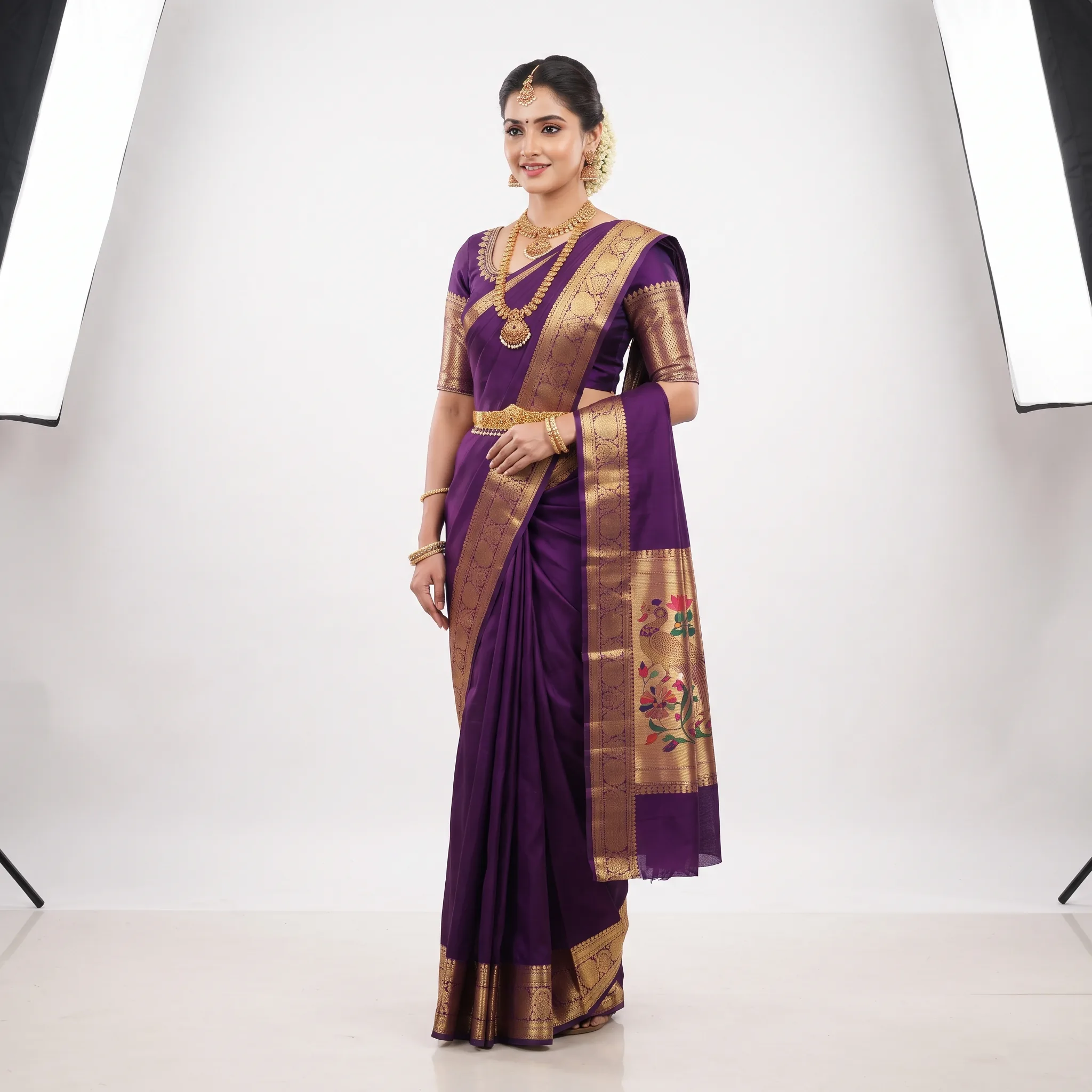 Bridal Saree Ecommerce Product Photography — our own render of this exact prompt