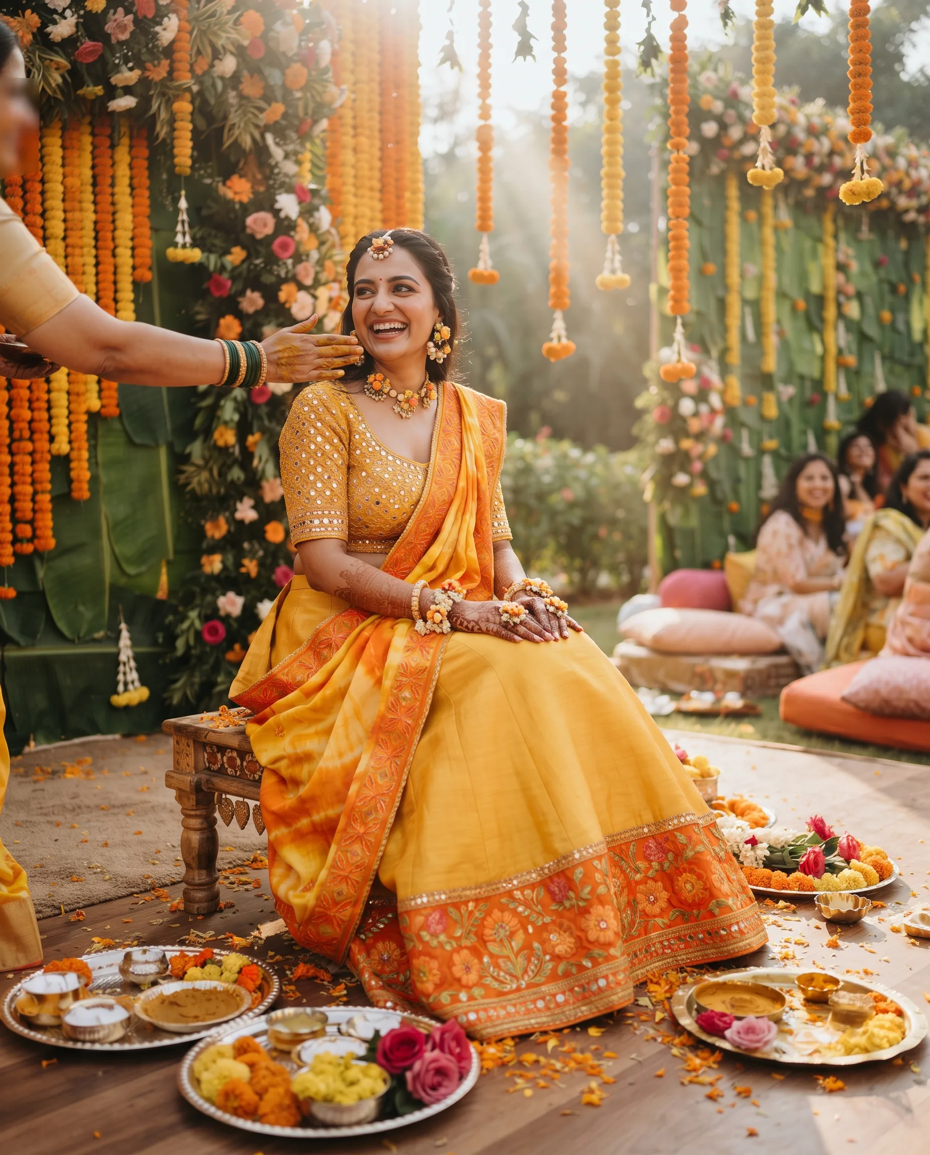 Bridal Haldi Ceremony Yellow Shoot — our own render of this exact prompt