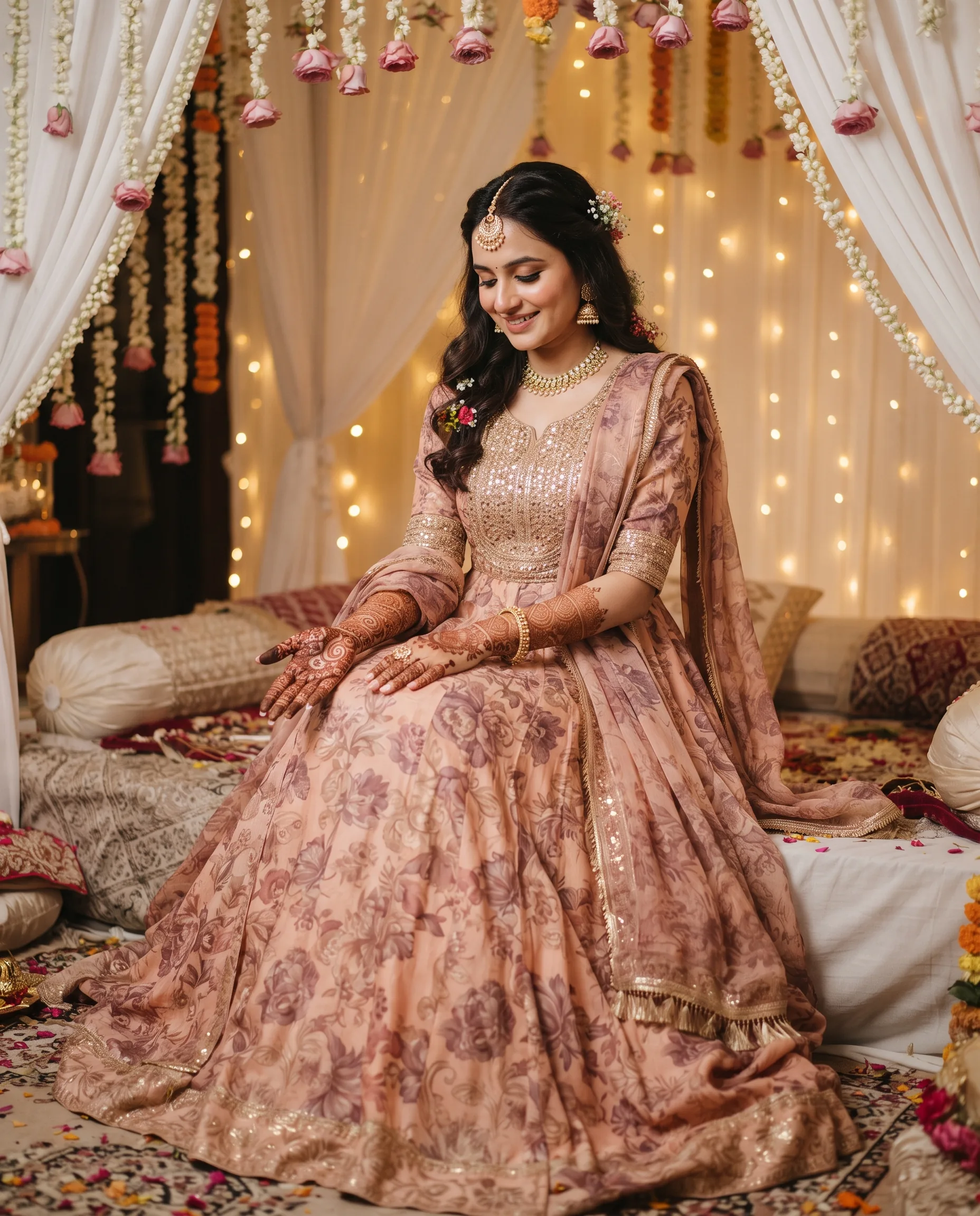 Bridal Mehendi Ceremony Fashion Photography — our own render of this exact prompt