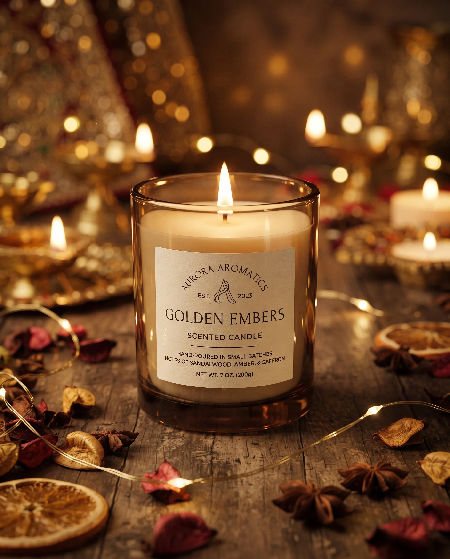 Candle and Fragrance Diwali Scene — our own render of this exact prompt