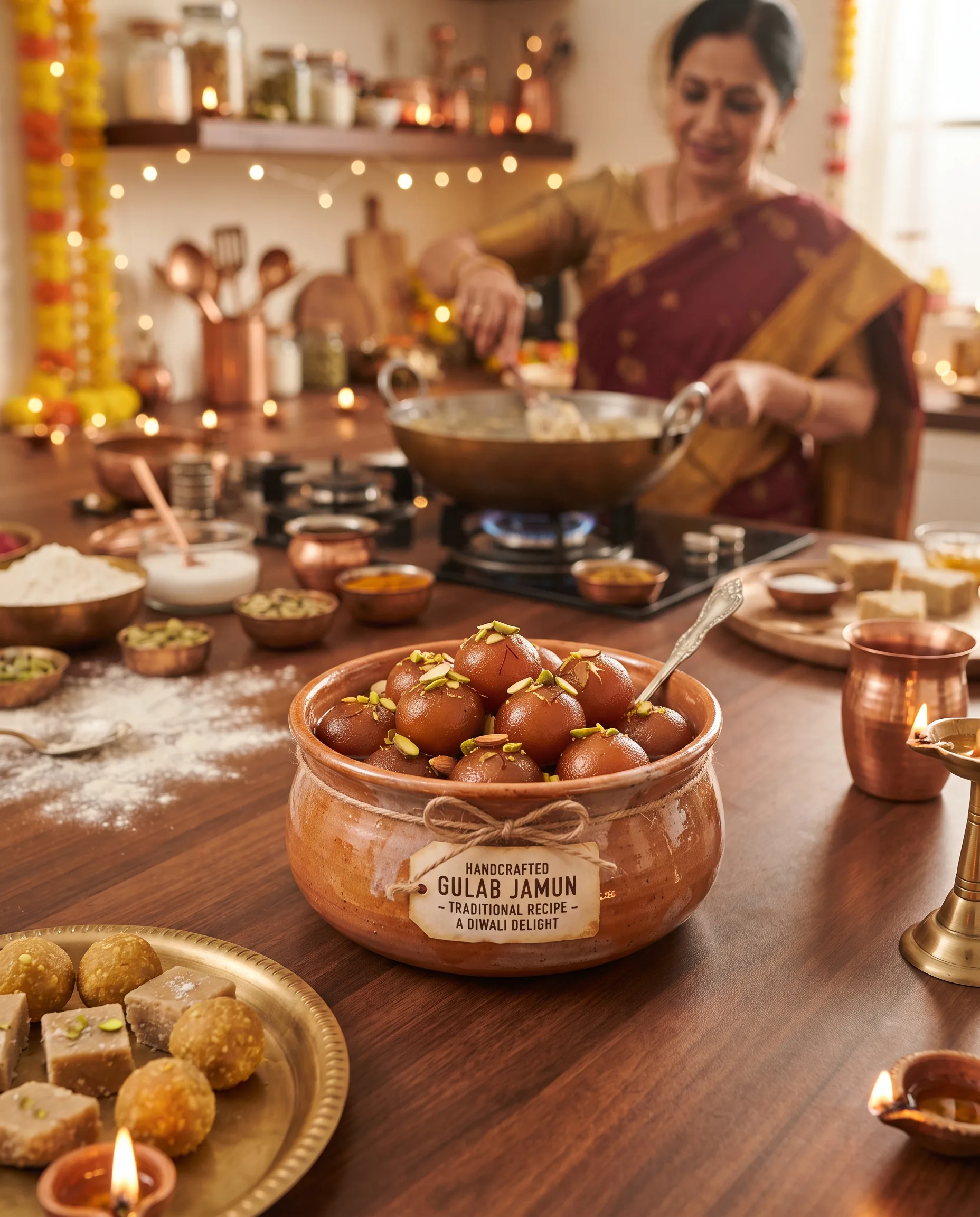 Festive Kitchen Product Scene — our own render of this exact prompt
