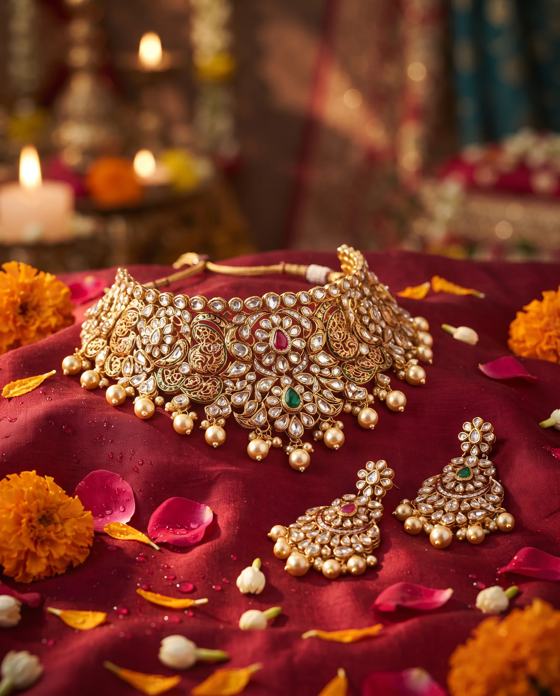 Festive Jewelry Campaign Shot — our own render of this exact prompt