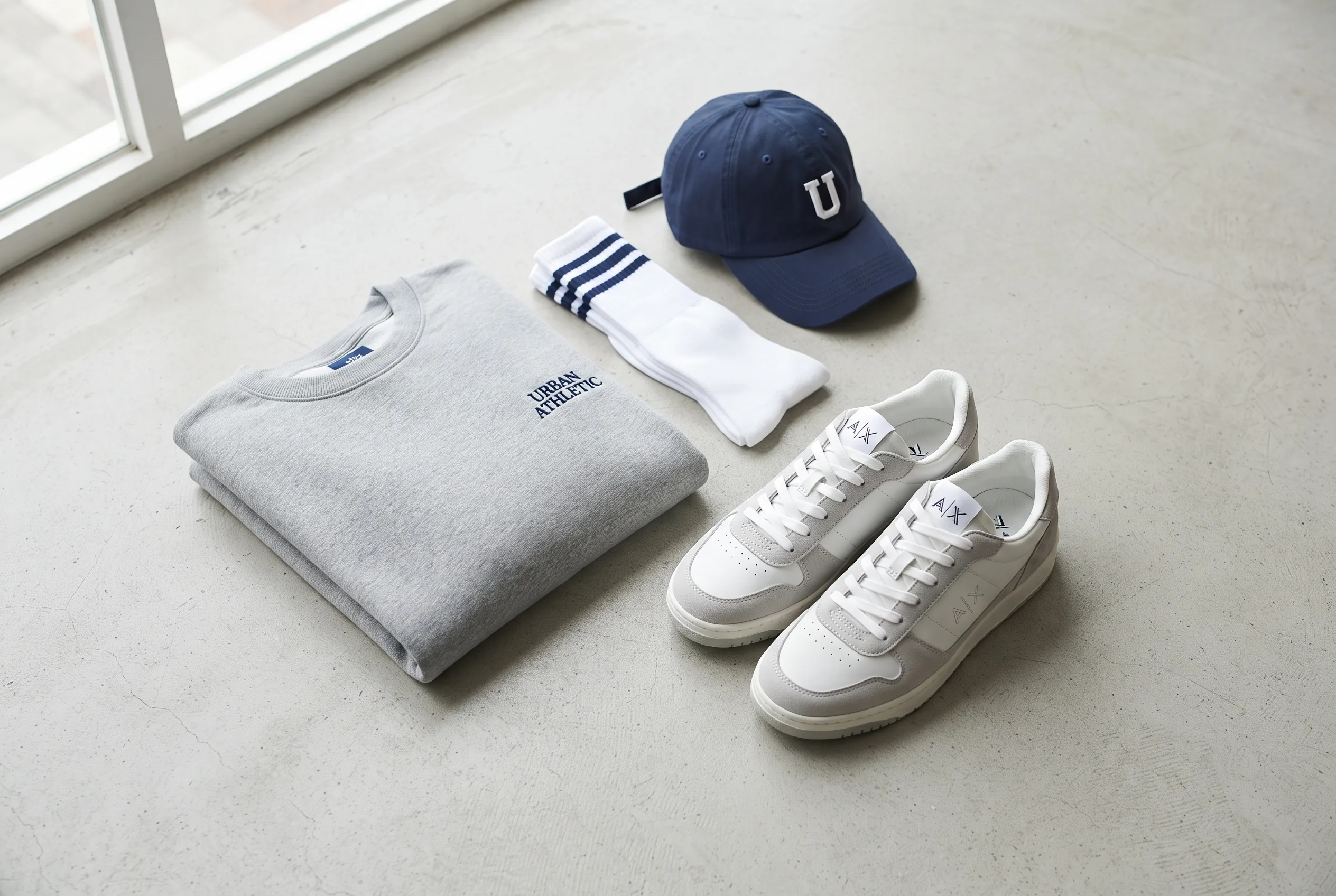Footwear Styling Flat Lay — our own render of this exact prompt