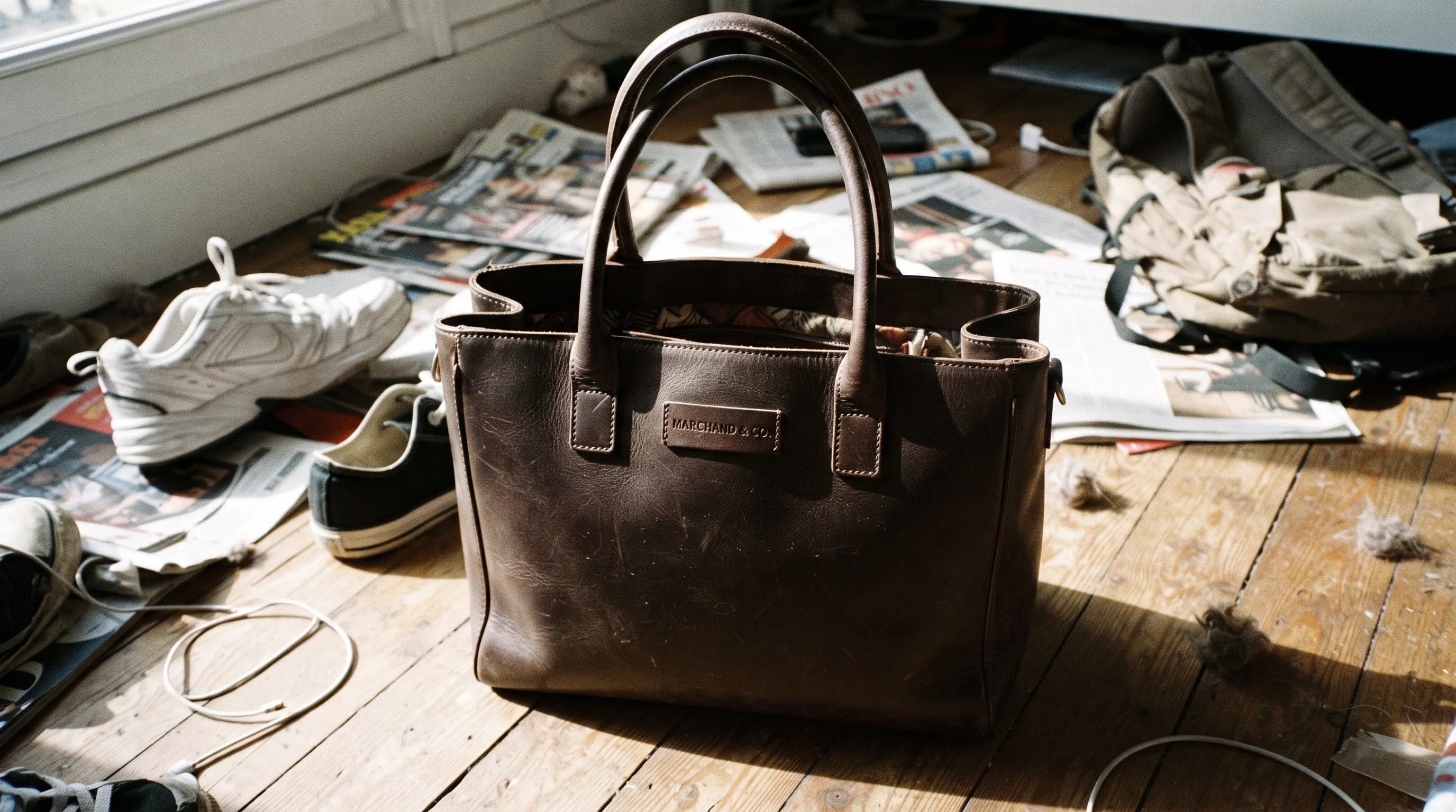 Plain handbag & purse photo before AI treatment