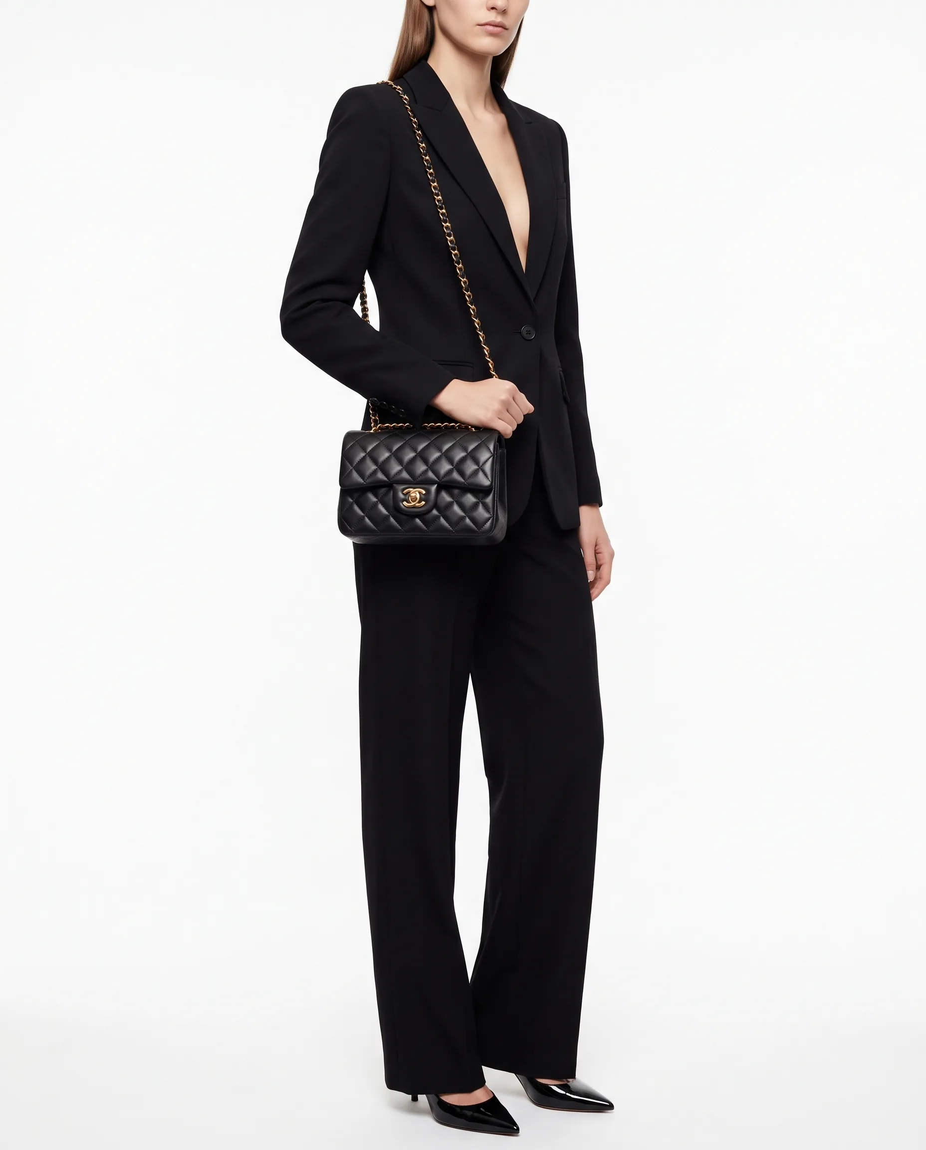Mini Quilted Chain Bag Fashion Week Editorial — our own render of this exact prompt