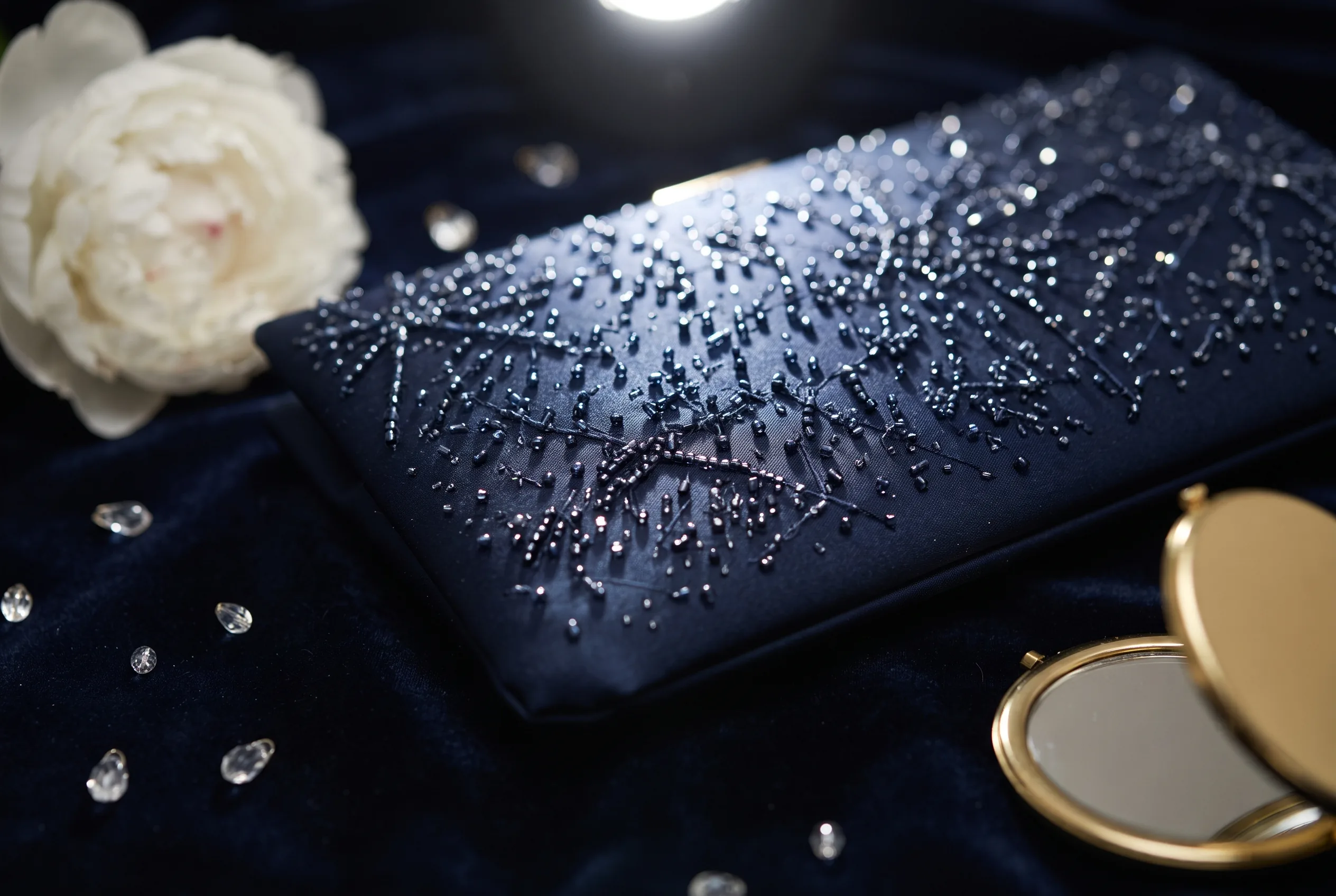 Clutch Wallet Evening Occasion Glamour Shot — our own render of this exact prompt