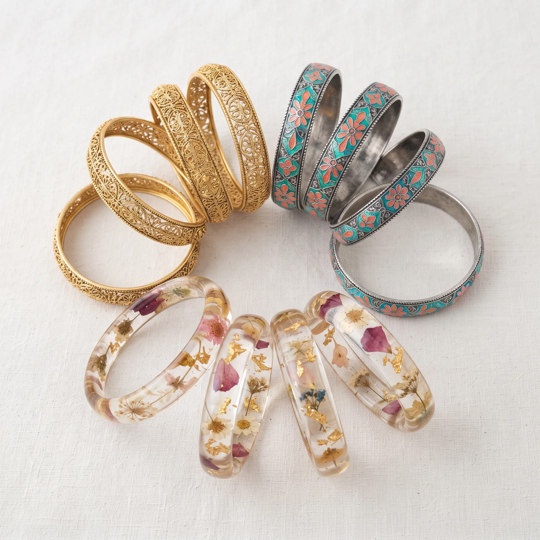 Bangles Collection Ecommerce Product Photography — our own render of this exact prompt