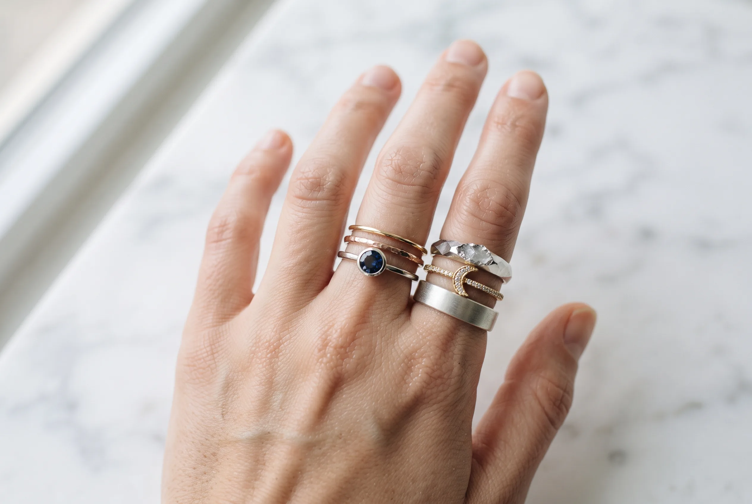Stackable Rings Minimal Fashion Editorial — our own render of this exact prompt