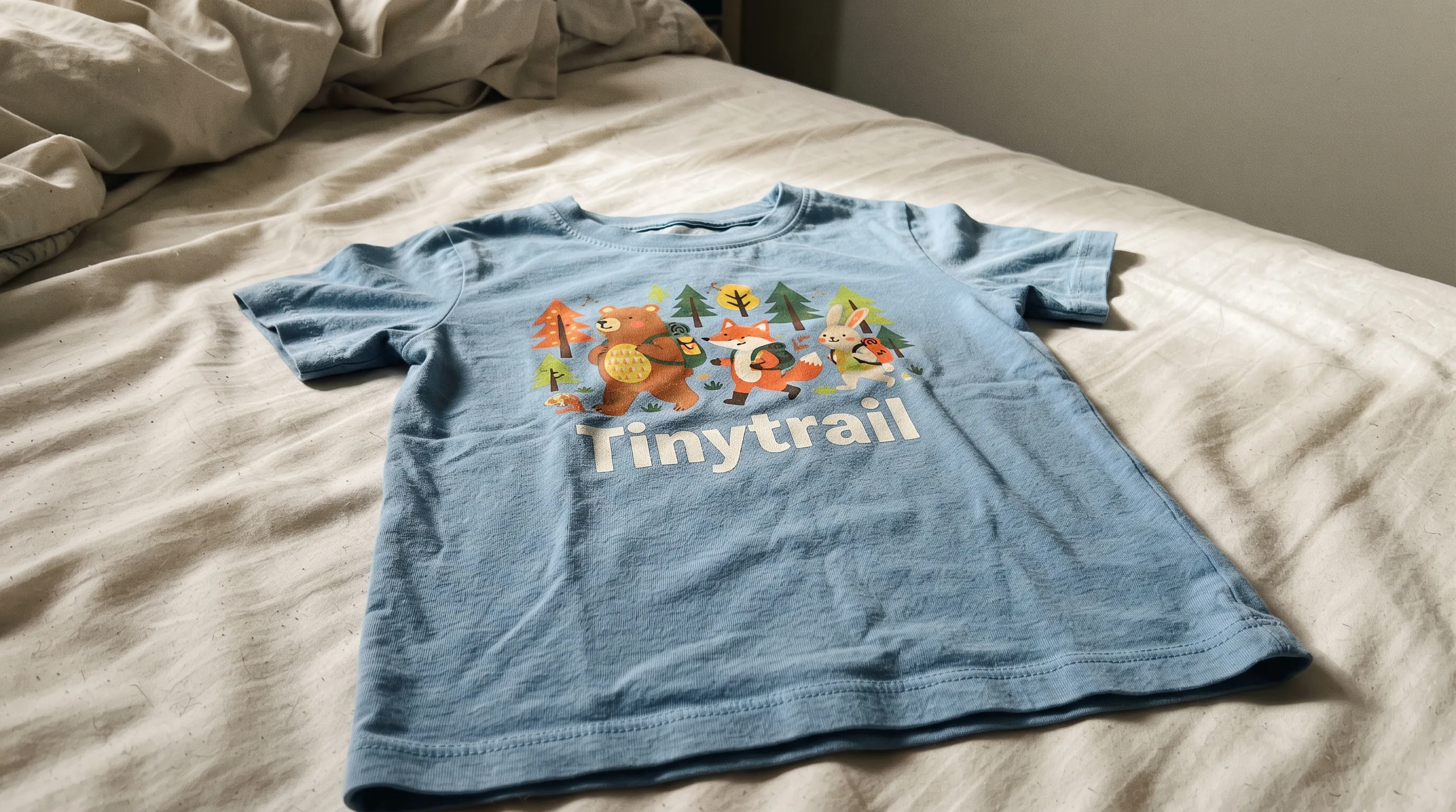 Plain kids clothing photo before AI treatment