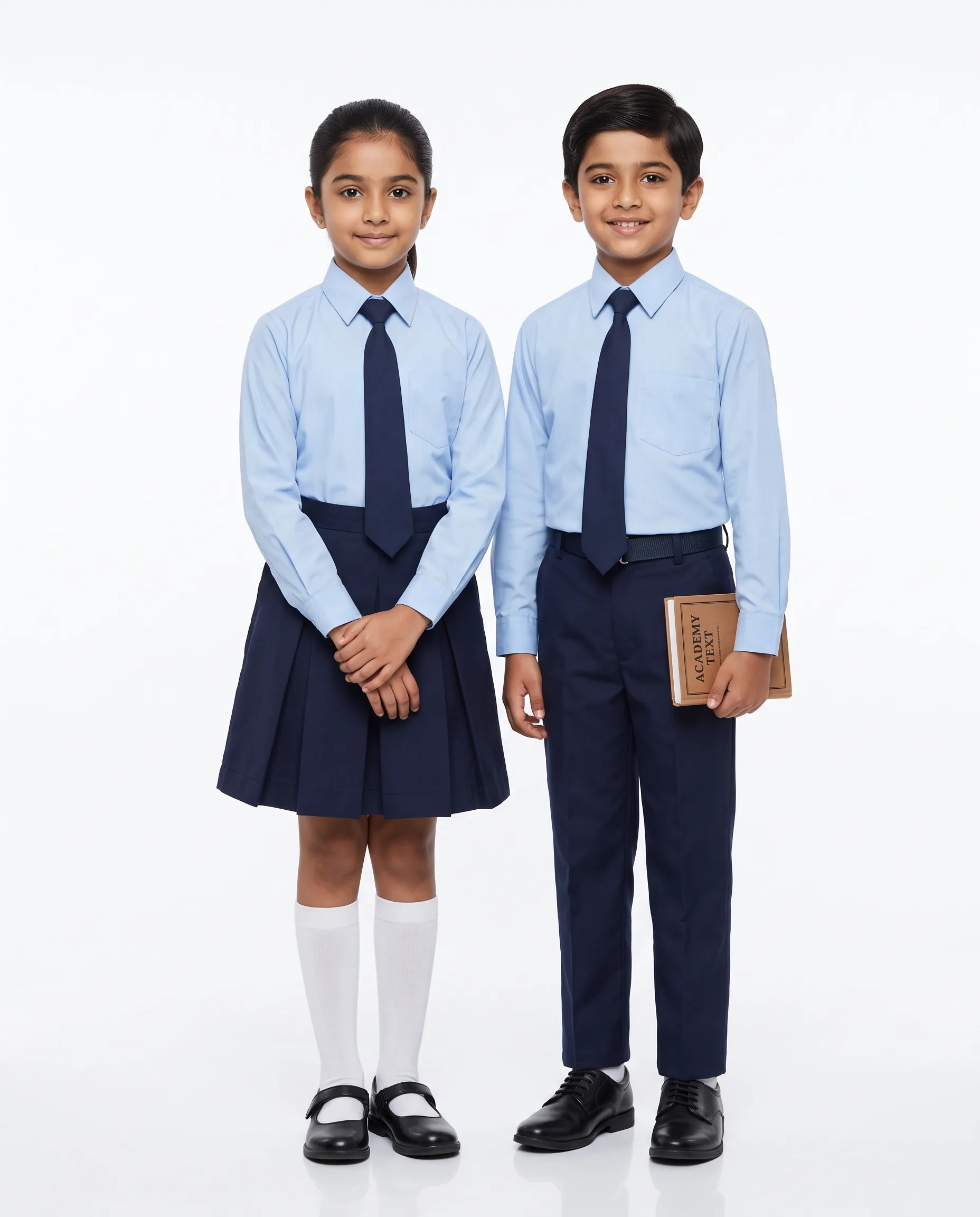 School Uniform Kids Fashion Photography — our own render of this exact prompt
