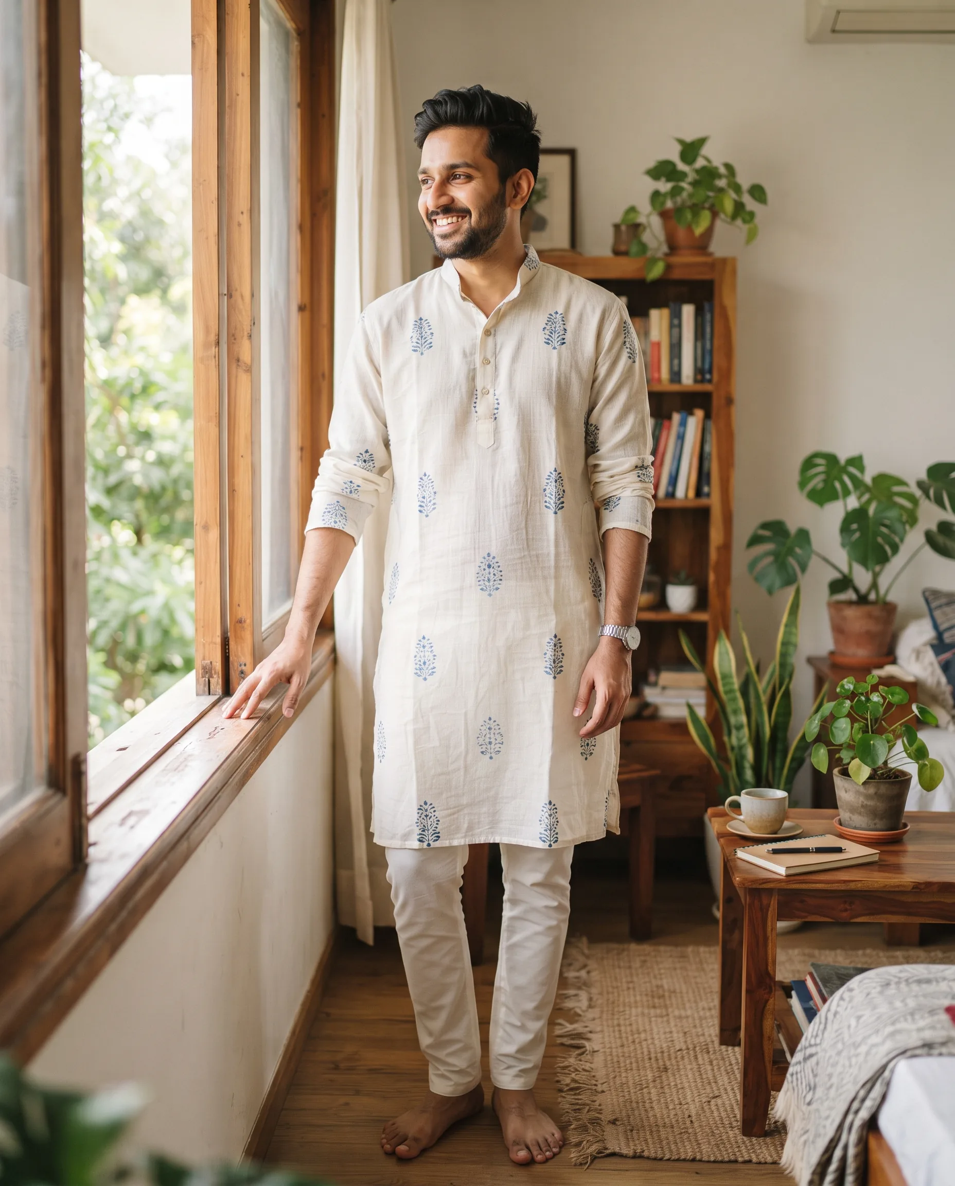Casual Daily Kurta Lifestyle Photography — our own render of this exact prompt