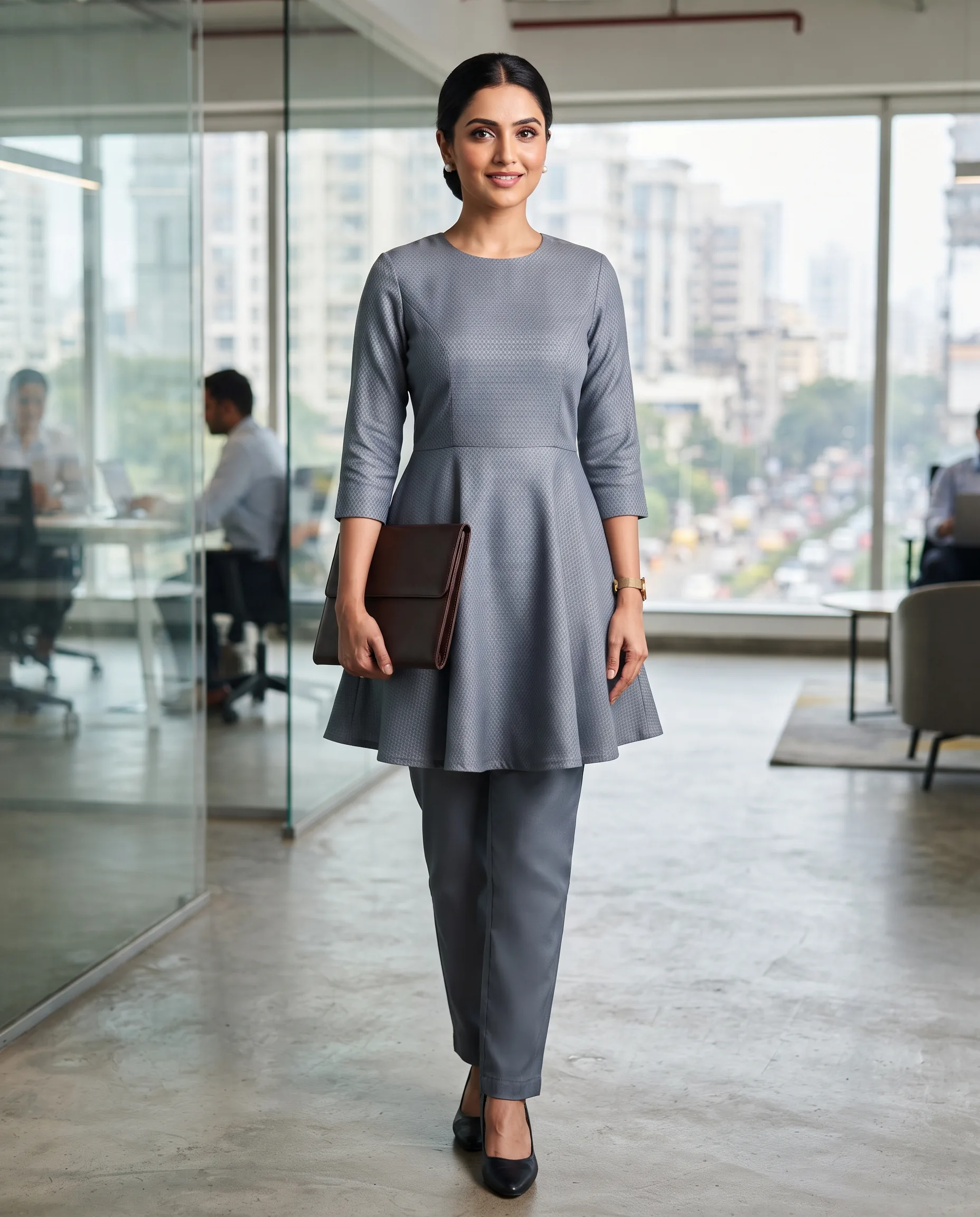 Peplum Kurti Office Fashion Lookbook Photography — our own render of this exact prompt