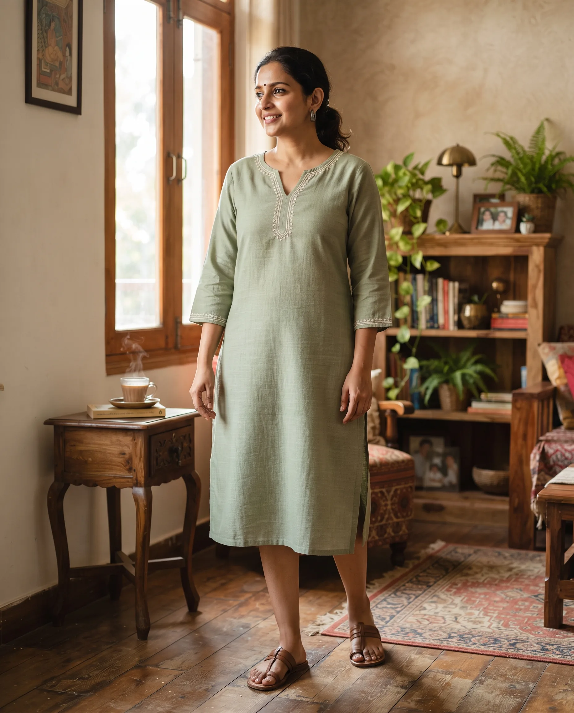 Cotton Kurti Everyday Lifestyle Home Shoot — our own render of this exact prompt