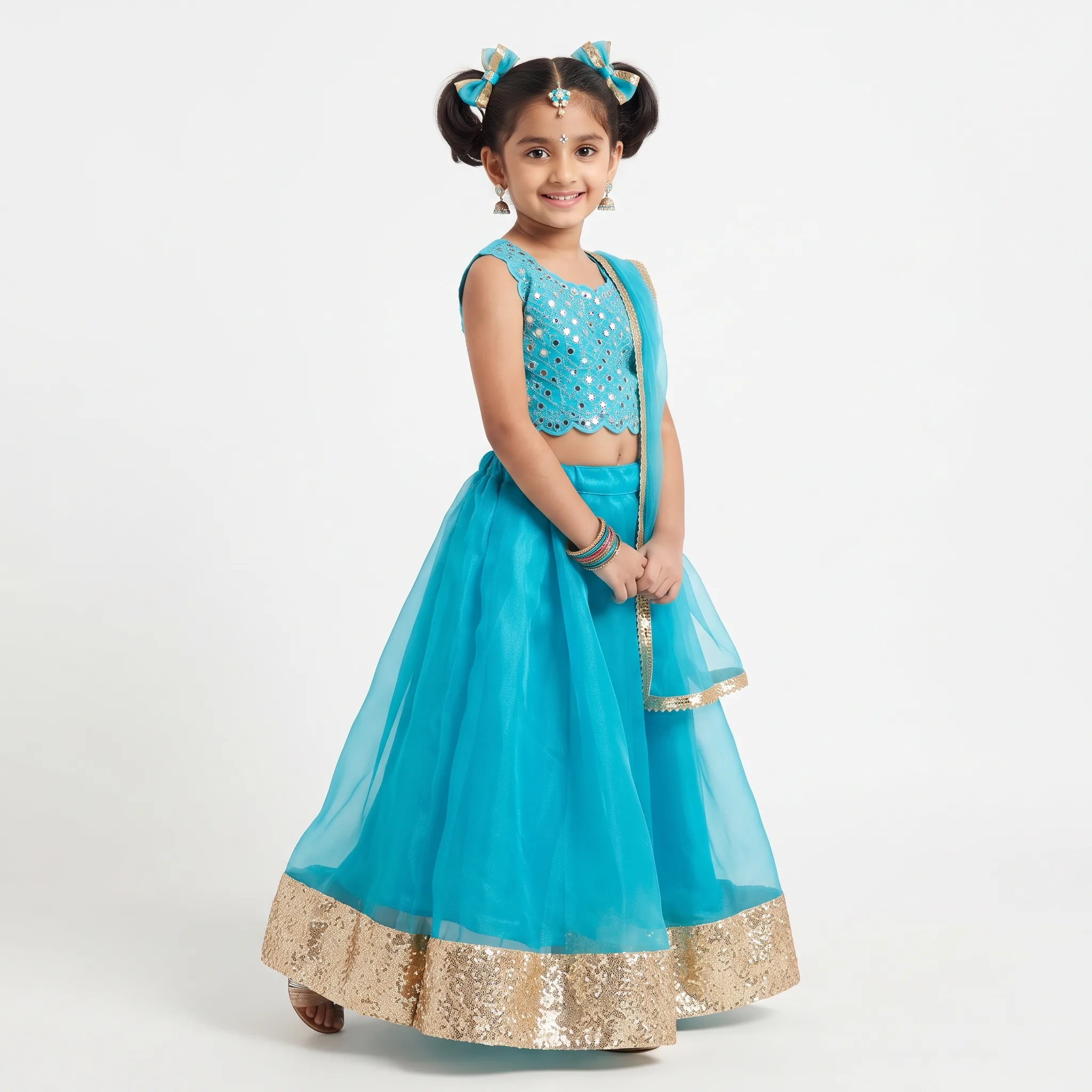 Kids Lehenga Catalog Photography — our own render of this exact prompt