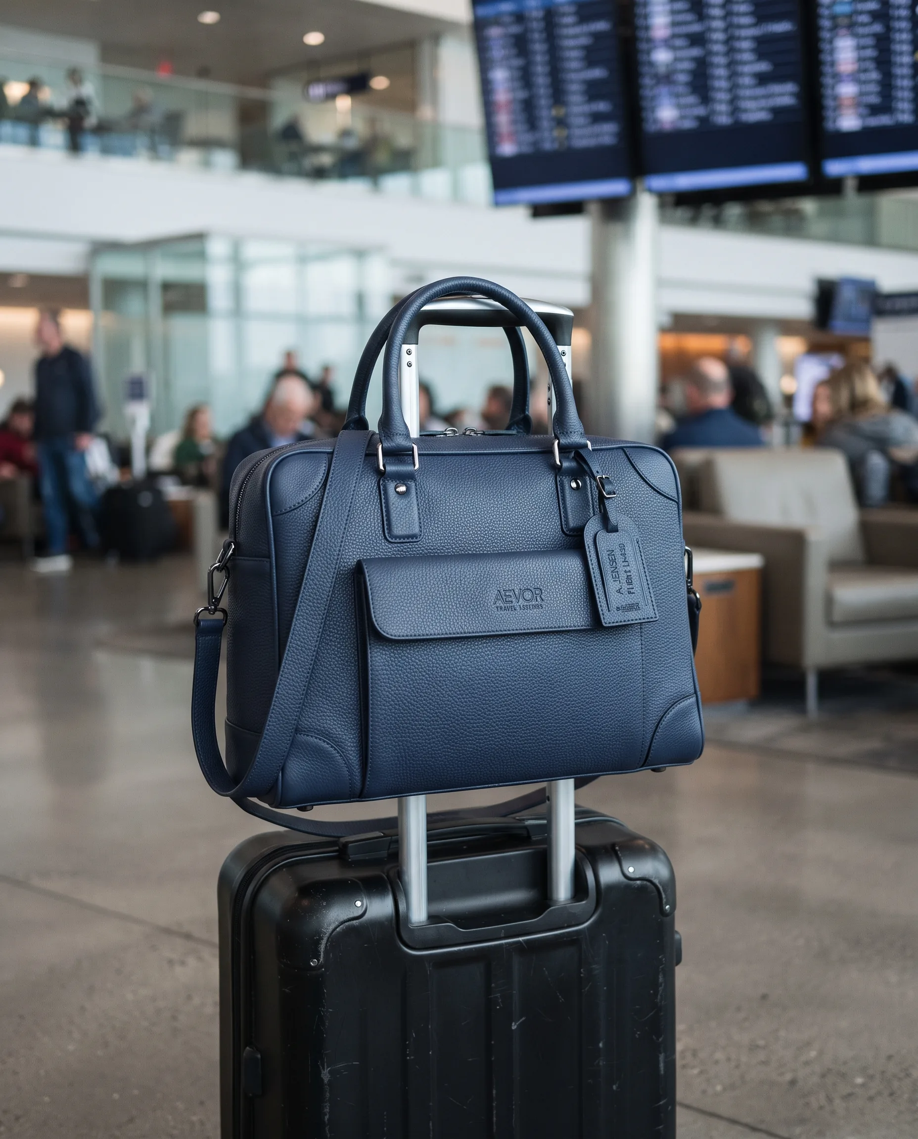 Handbag Airport Travel Scene — our own render of this exact prompt