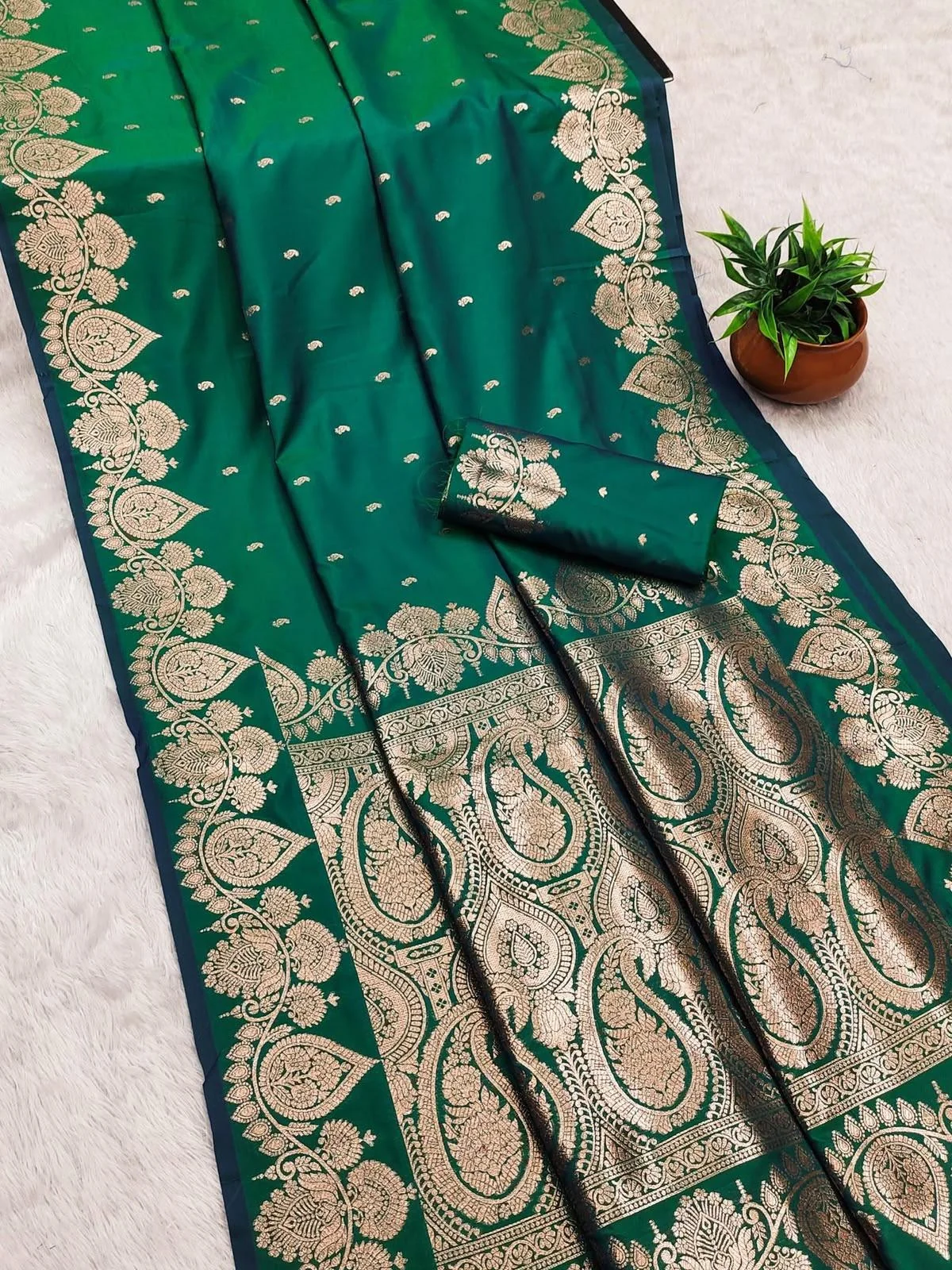 Plain saree photo before AI treatment