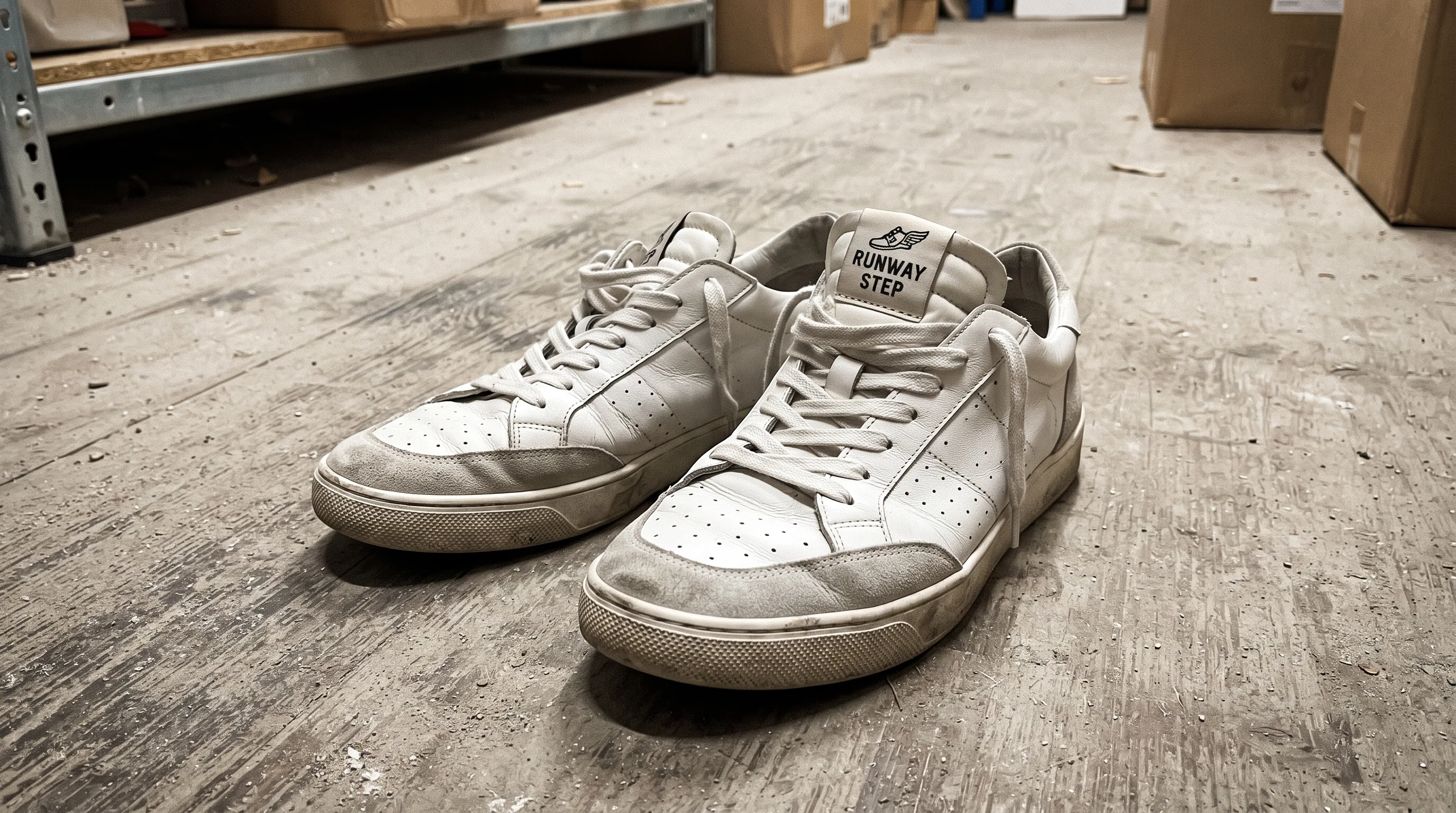 Plain shoes photo before AI treatment