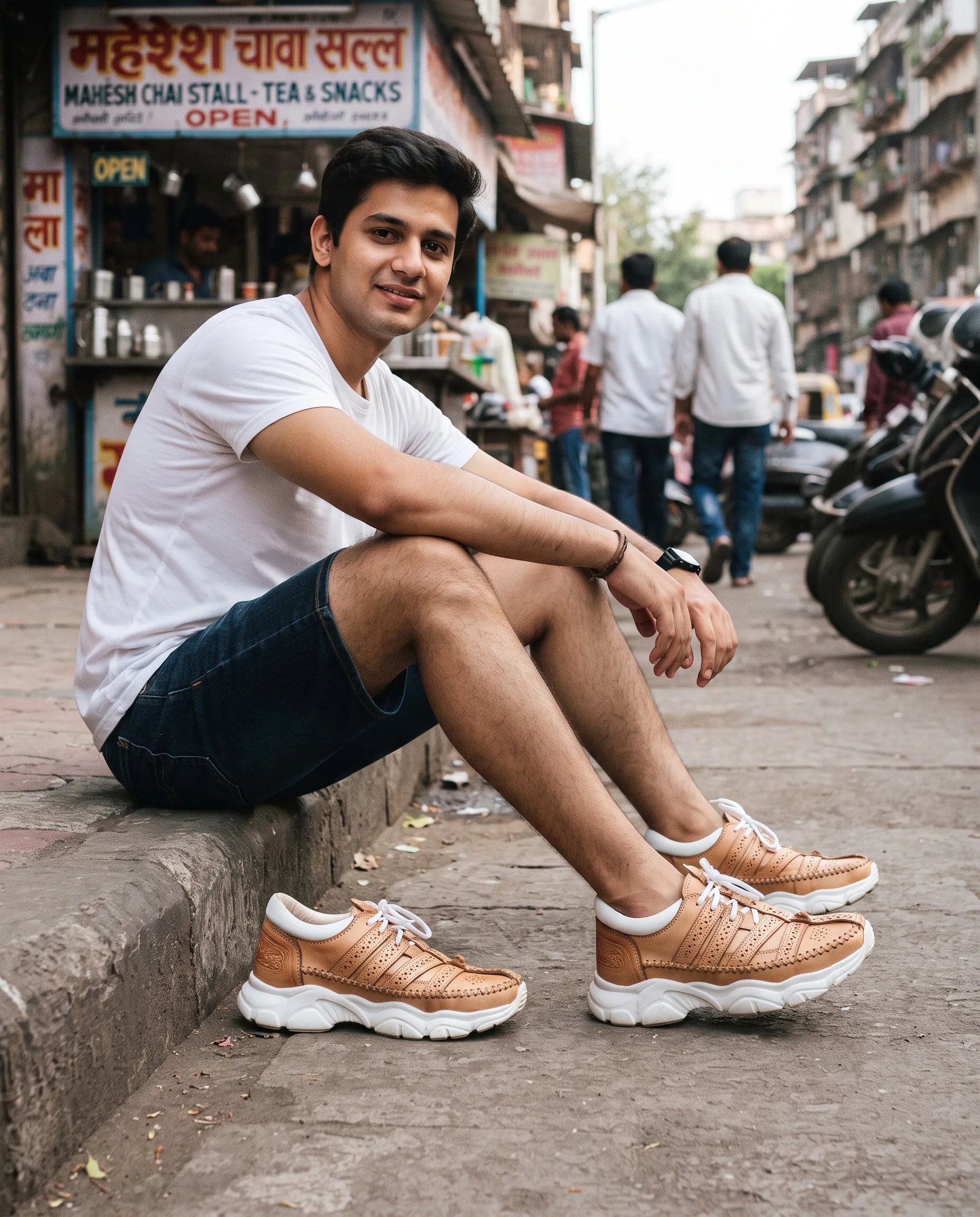 Sports Kolhapuri Fusion Sneaker Campaign — our own render of this exact prompt
