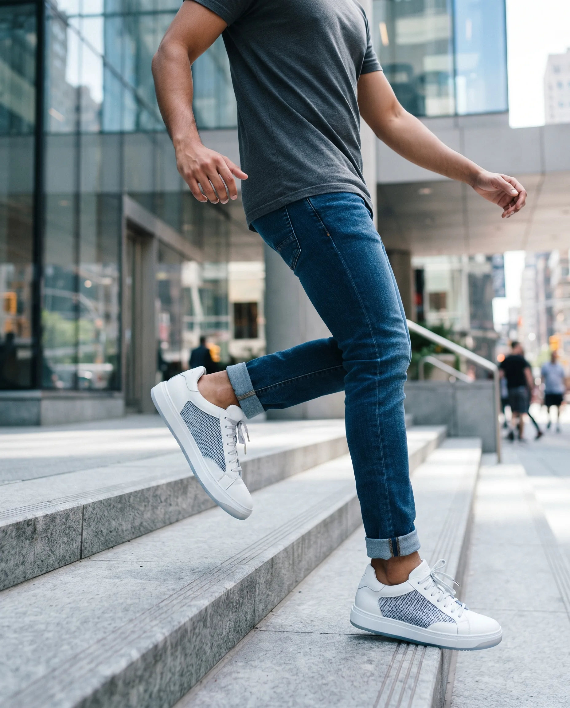 Sports Sneaker Urban Lifestyle Campaign Photography — our own render of this exact prompt