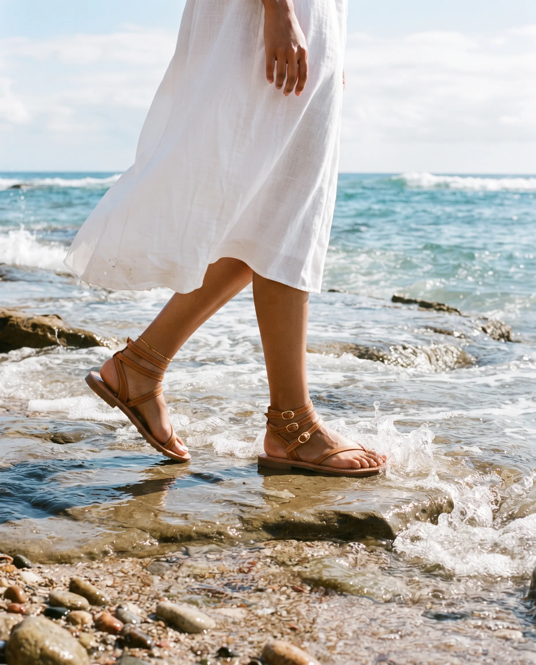 Sandal Outdoor Lifestyle Summer Fashion Photography — our own render of this exact prompt