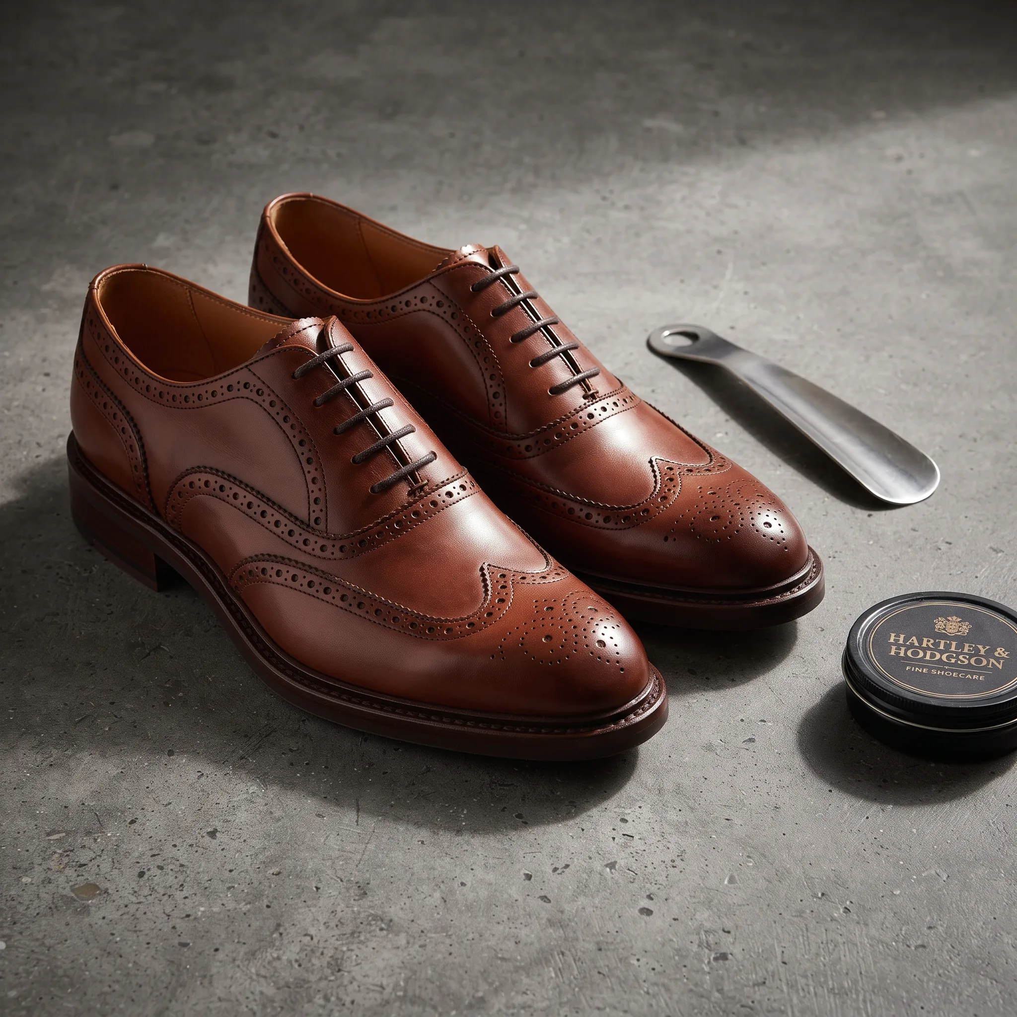 Men's Formal Oxford Shoes Studio Product Photography — our own render of this exact prompt
