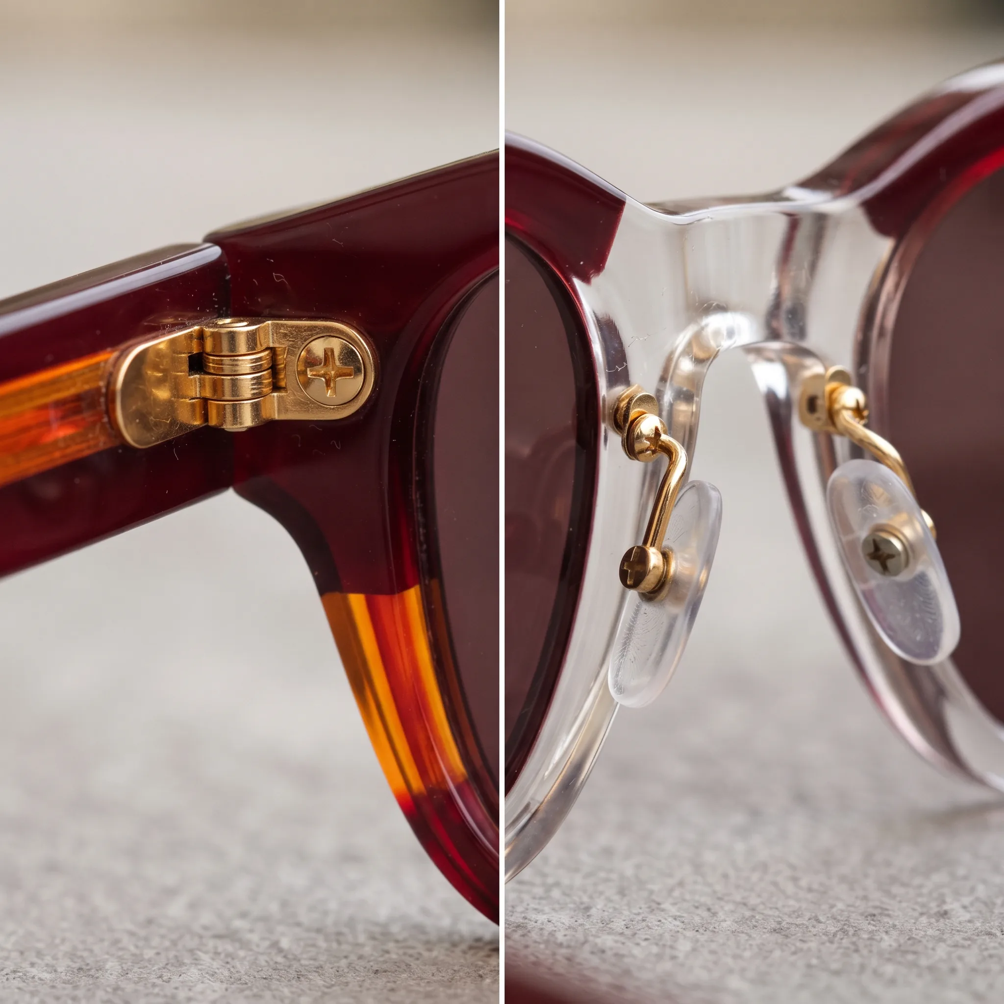 Sunglasses Close-Up Temple Hinge Macro Photography — our own render of this exact prompt