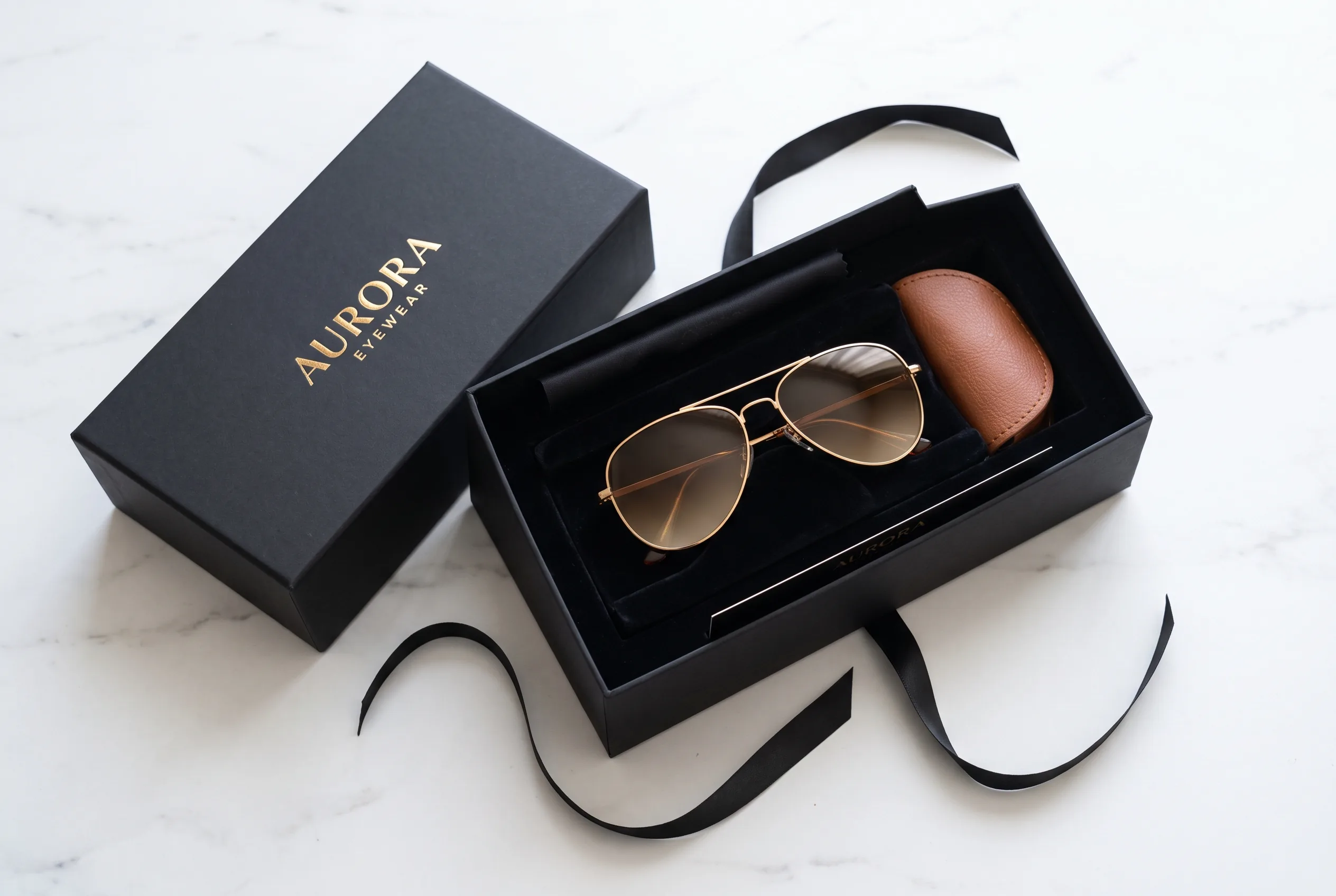 Sunglasses Unboxing Premium Packaging Photography — our own render of this exact prompt