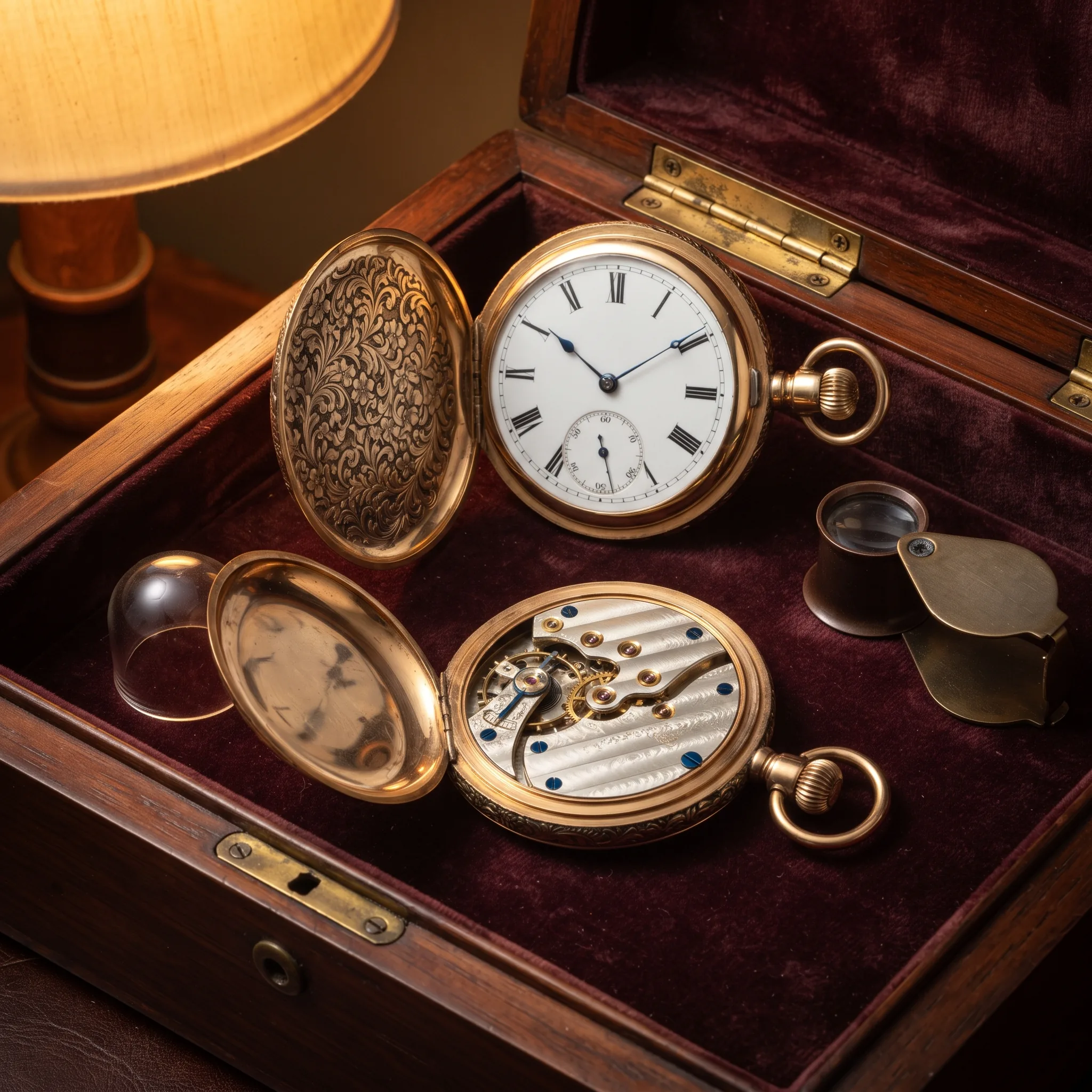 Pocket Watch Antique Collector Photography — our own render of this exact prompt