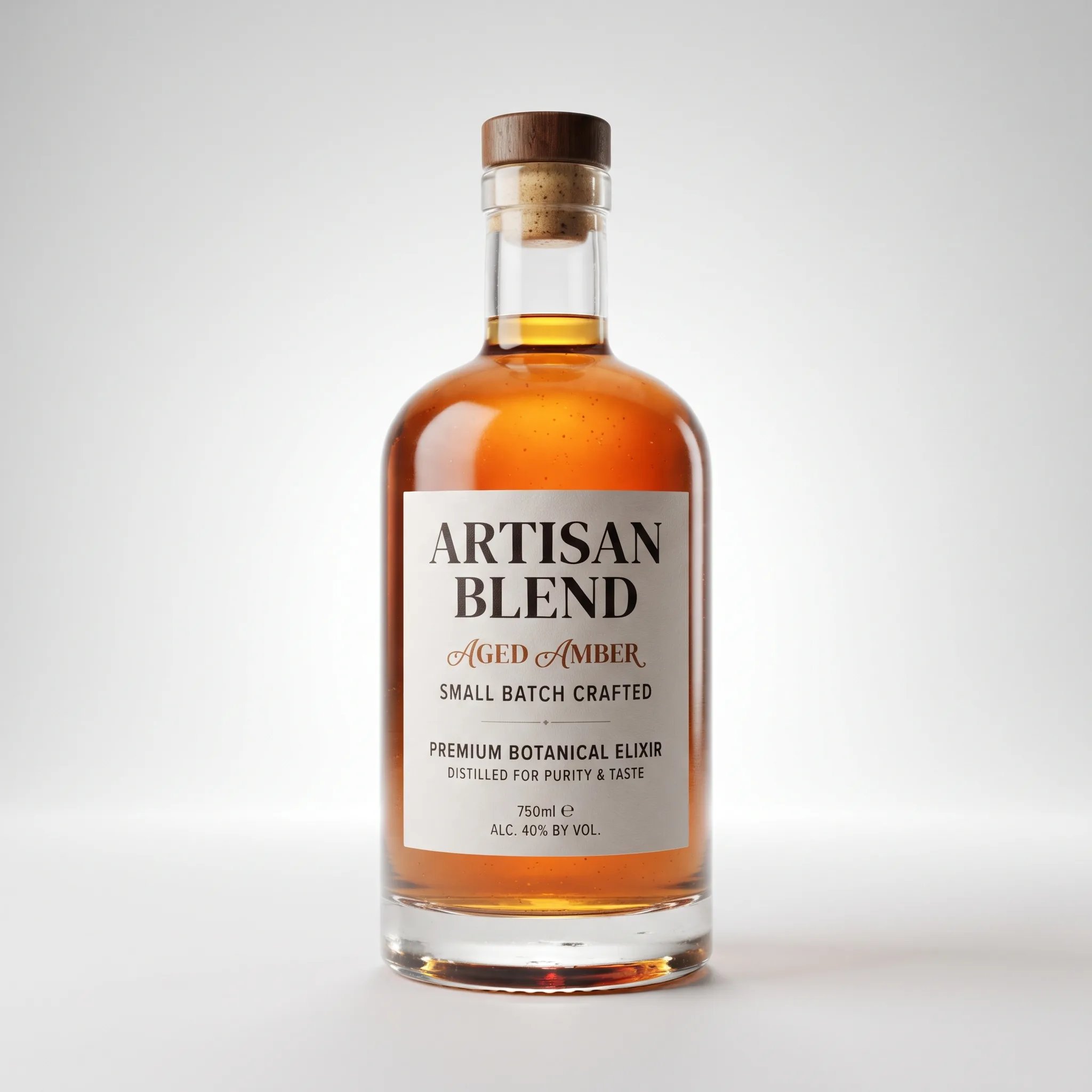 Transparent Bottle White Background Shot — our own render of this exact prompt